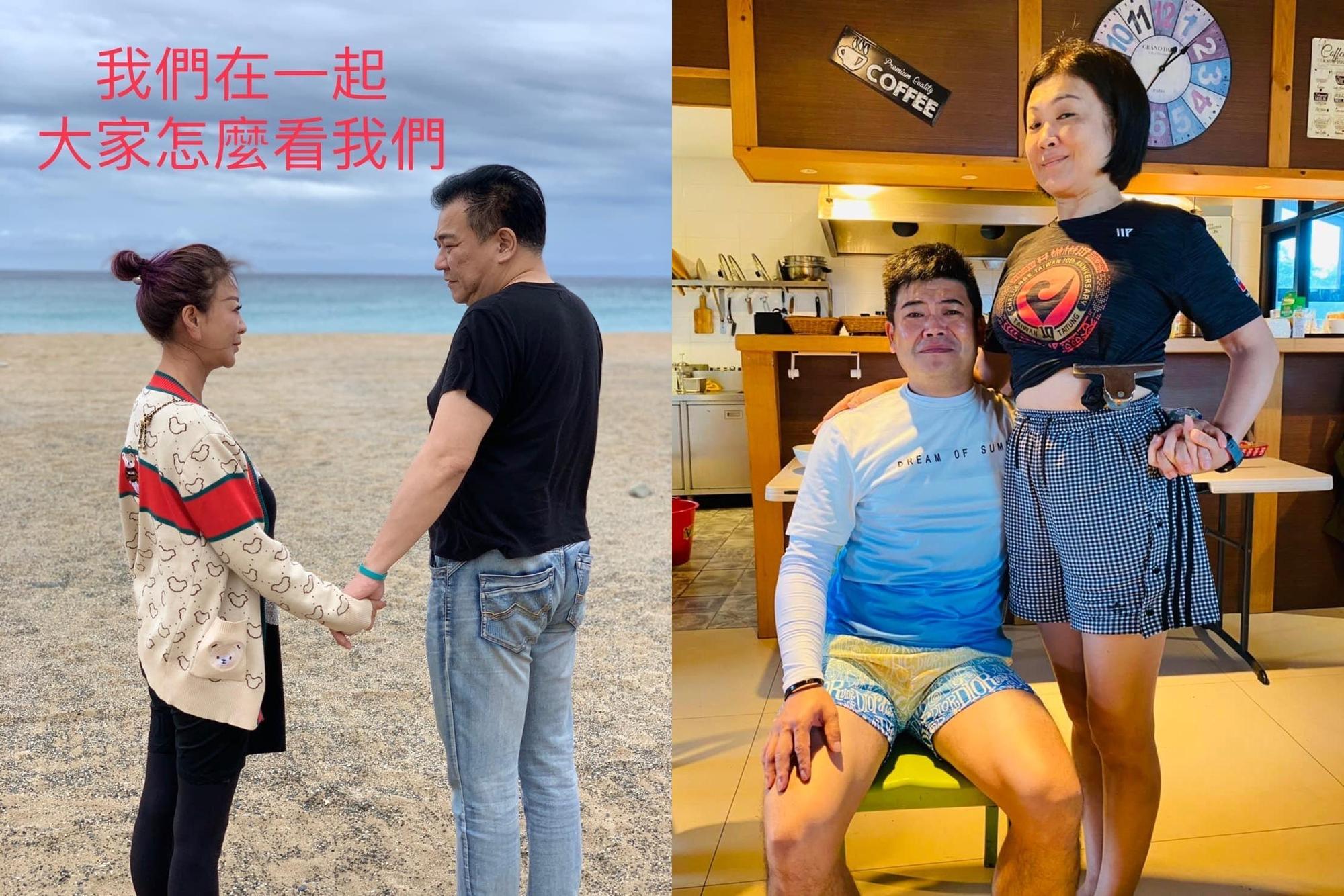 馬國畢跟風認愛姚黛瑋(右)、楊繡惠跟白雲則是網路上嘴砲在一起然後分手(左)。(翻攝楊繡惠、馬國畢臉書)