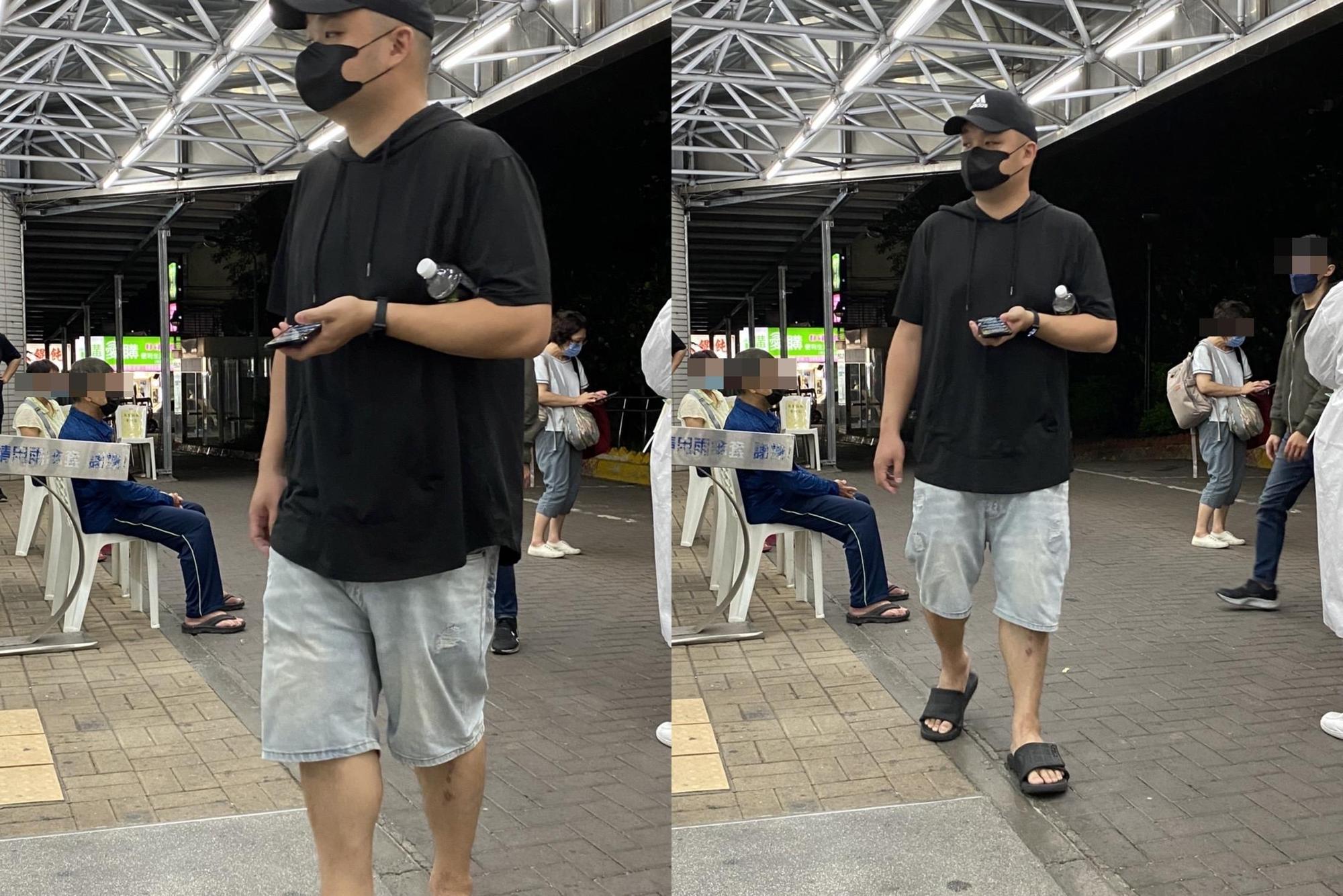 本刊讀者拍到林道遠去急診室檢測,另據《蘋果》報導,他確診經歷一切後,很感恩工作夥伴們的體諒。(讀者提供)