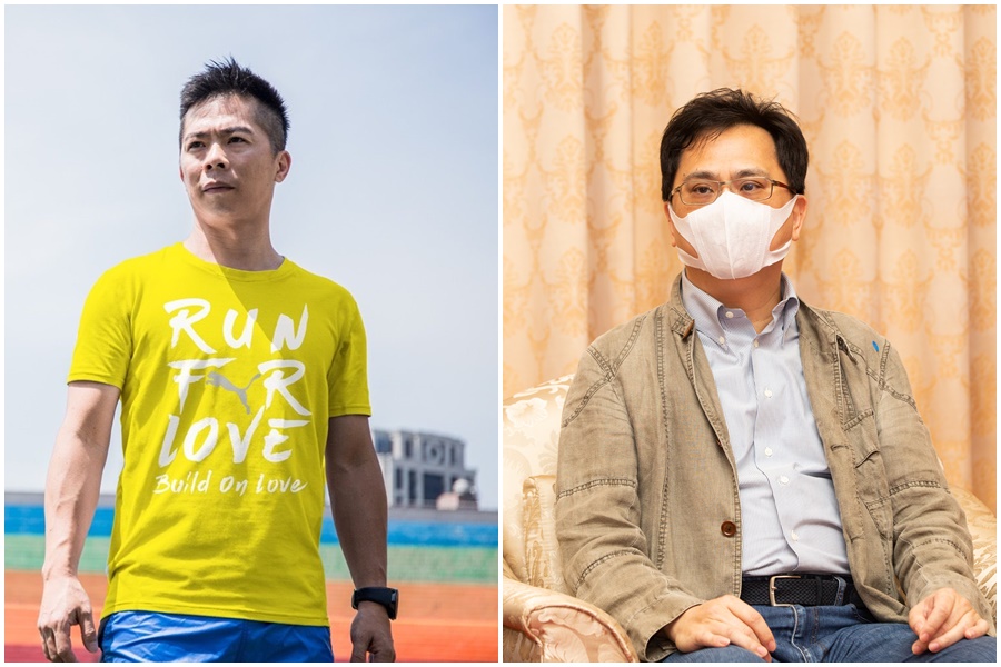 486先生（右）對林義傑（左）批評中央防疫不以為然。（翻攝自林義傑臉書，本刊資料照）