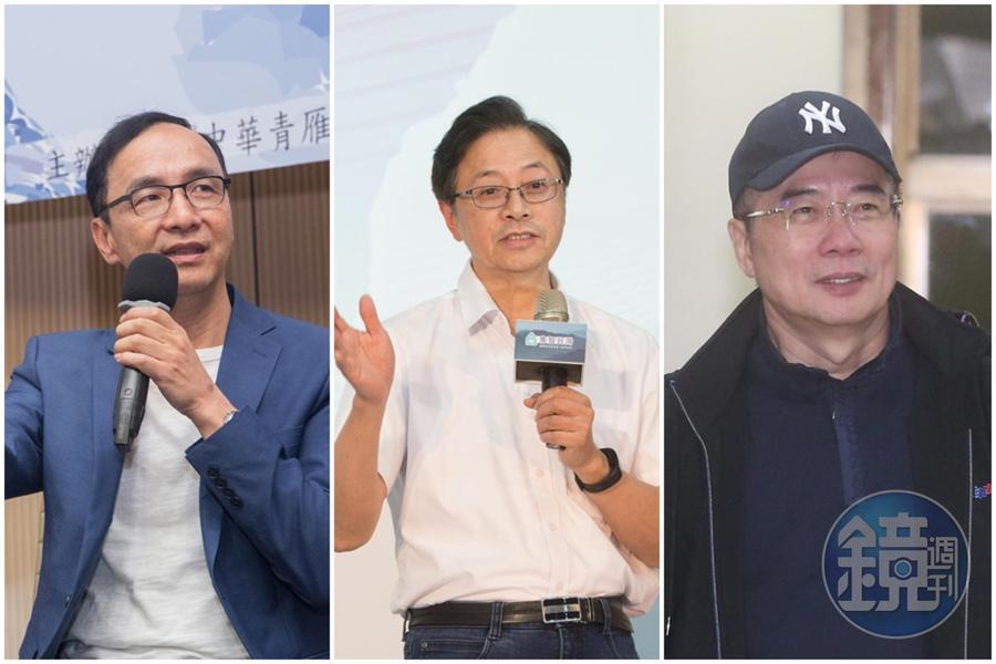 朱立倫（左）提名張善政（中）參與年底的桃園市長選戰，蔡正元（右）列出10理由支持。（本刊資料照）