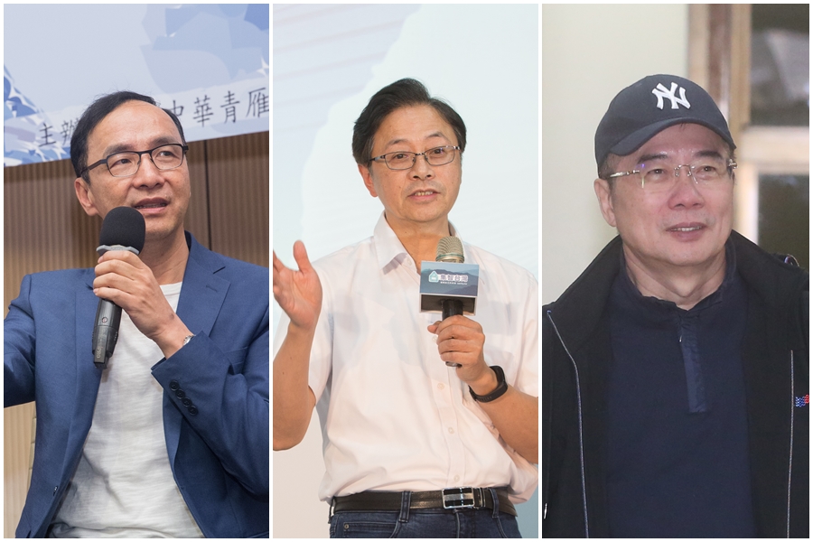朱立倫（左）提名張善政（中）參與年底的桃園市長選戰，蔡正元（右）列出10理由支持。（本刊資料照）