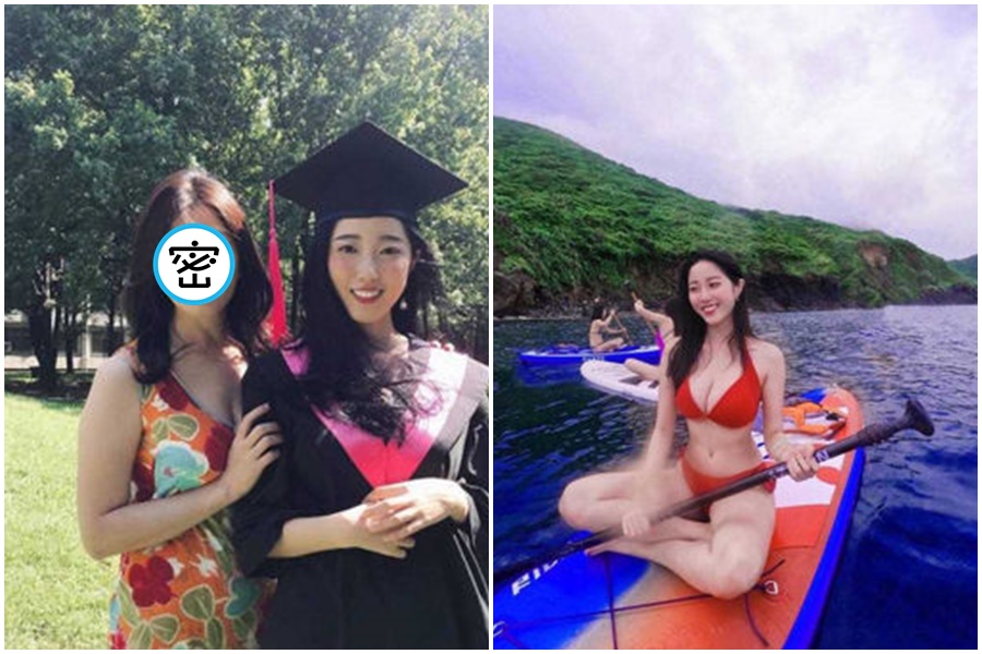 輔大正妹奧莉薇亞跟媽媽的合照掀起大票網友關注。（翻攝自奧莉薇亞 IG）