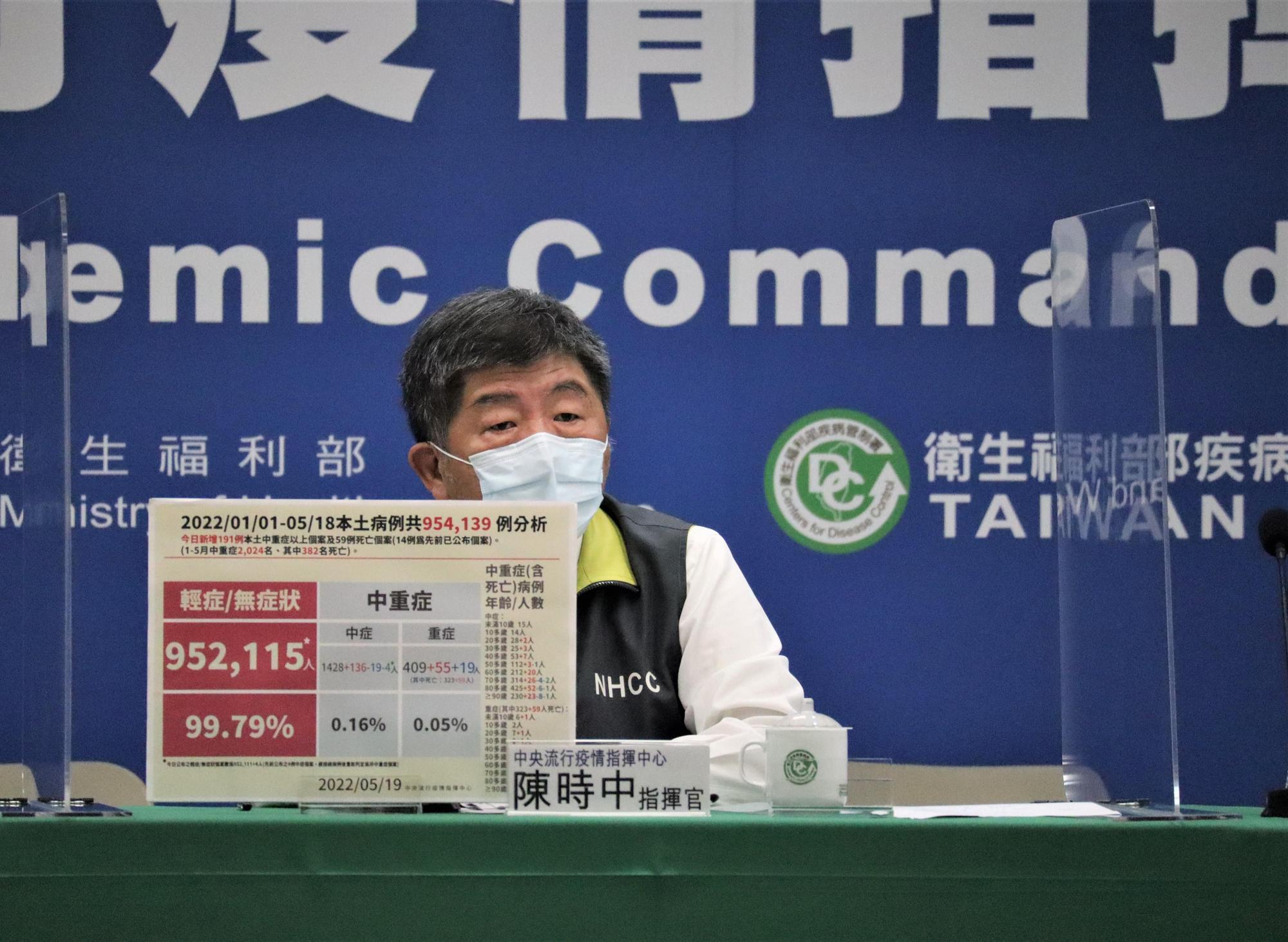 指揮中心說明最新疫情狀況。(指揮中心提供)
