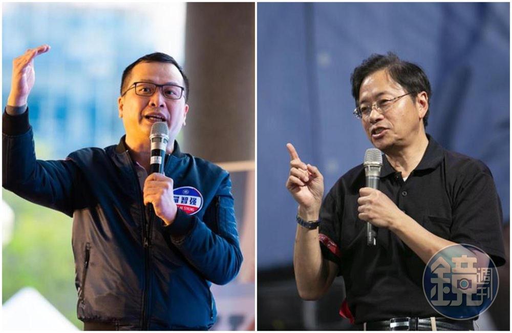 張善政(右圖)突襲初選桃園市長,讓羅智強(左圖)很錯愕。(本刊資料照)