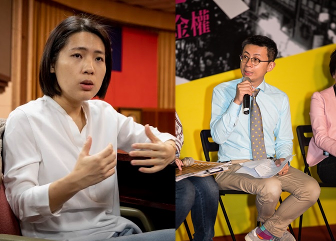 台北市議員邱威傑（右）無端捲入徐巧芯（左）的違停糾紛，讓他氣得連發3篇文大罵。（本刊資料照）