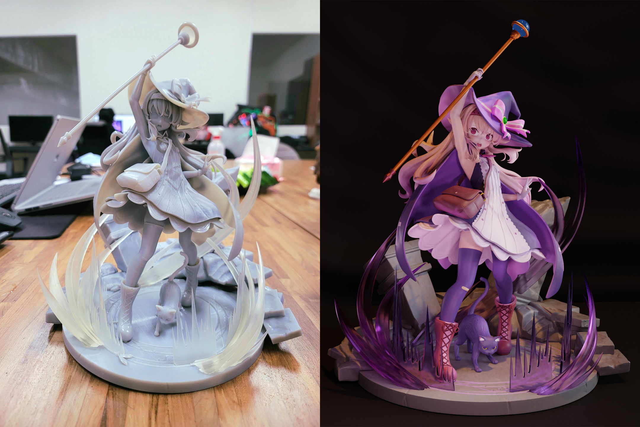 《小魔女諾貝塔》1/6 GK雕像售價上萬，主要是由光造樹脂製作再人工塗裝上色，生產費時。（BS STUDIO提供）