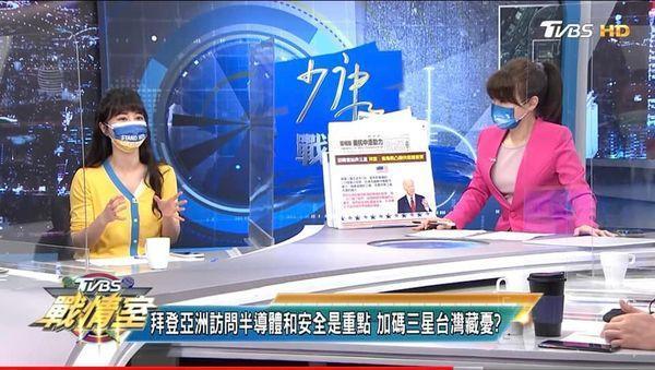 民進黨立委高嘉瑜昨快篩陽，節目主持人嚇壞。（翻攝自錢子的大白話臉書）