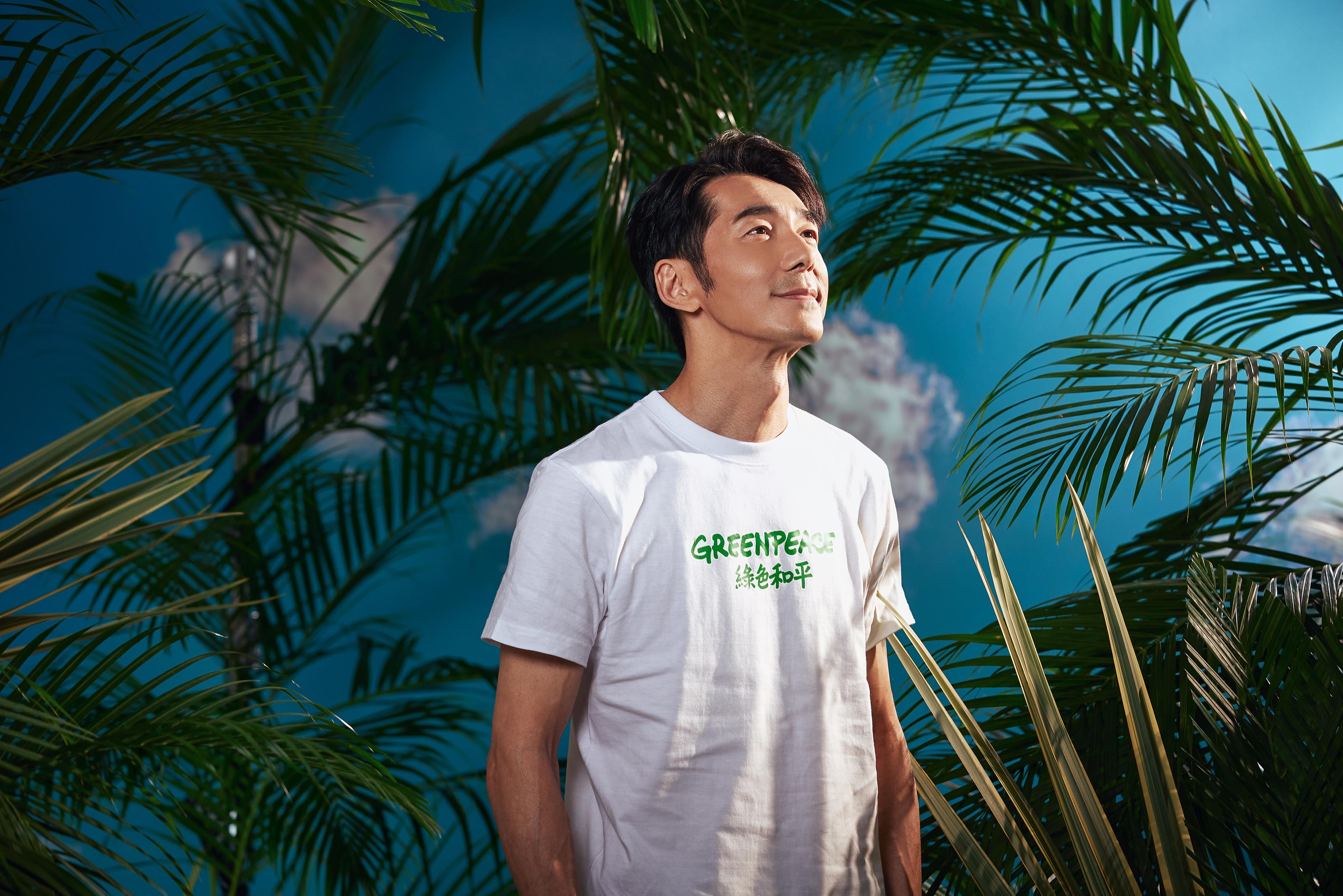 李李仁為綠色和平拍攝宣導影片。（綠色和平提供）