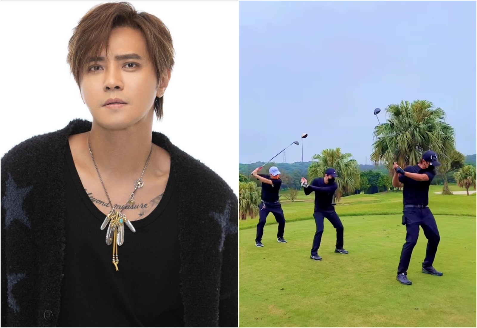 小豬羅志祥將於7月份重登小巨蛋，忙裡偷閒，打高爾夫球紓壓。（翻攝自羅志祥臉書）