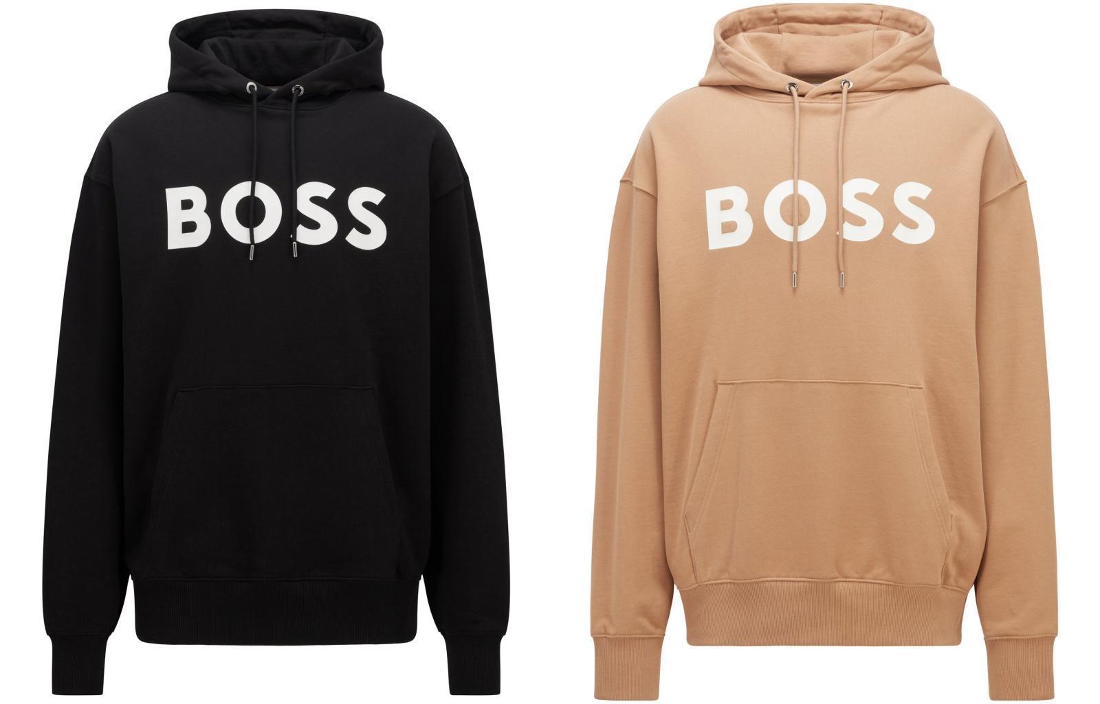 BOSS全新Logo經典連帽衫推出黑色和駝色。NT$6,900(BOSS提供)