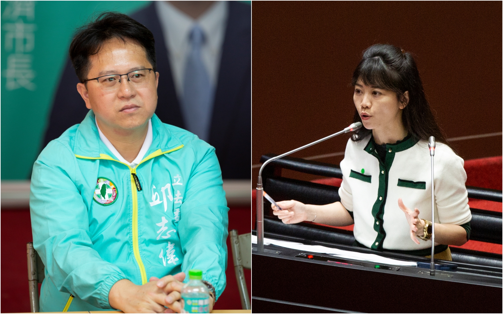 邱志偉（左）被高嘉瑜（右）點名「傳染病毒」，氣得痛罵她「出賣靈魂和政治道德」。（本刊資料照）