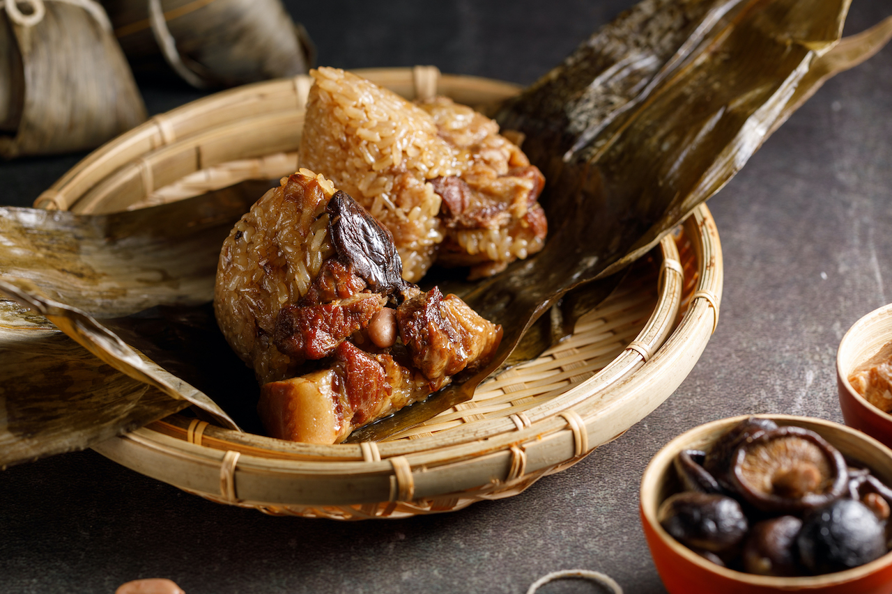 「土豆北部粽」糯米晶亮分明，內餡鹹香。（玉荷圓米食坊，50元／顆）