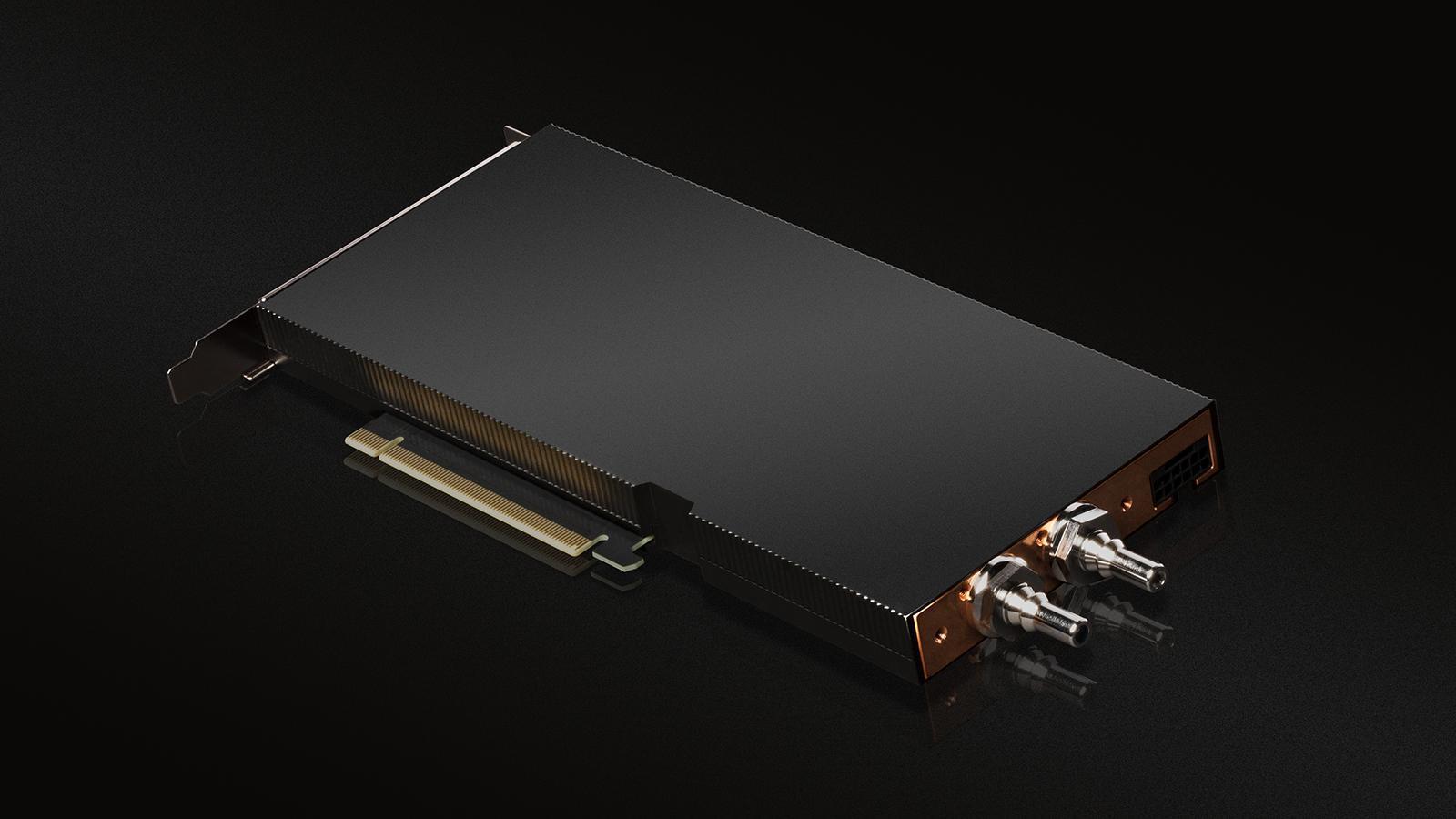 NVIDIA推出首款液冷式GPU,獲得資料中心運營商Equinix的認同與採用,未來,至少有超過10家系統製造商計畫將此GPU導入至旗下產品線。(NVIDIA提供)