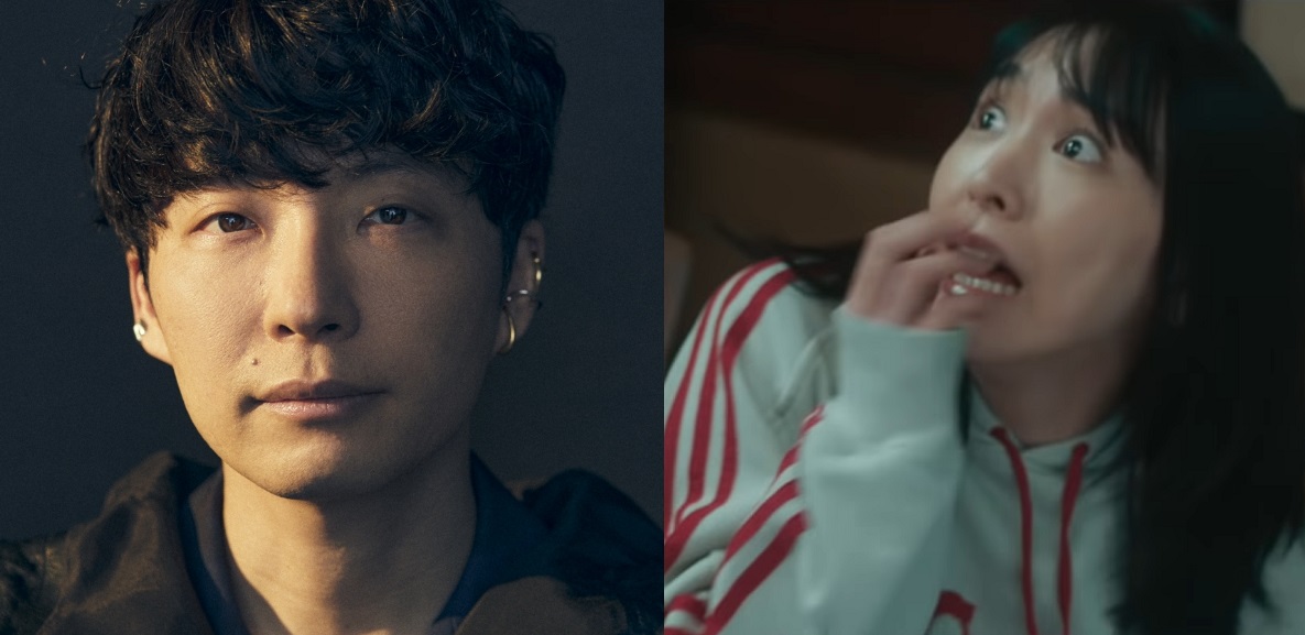 星野源（左圖）為老婆新垣結衣新片《GHOST BOOK 妖怪圖鑑》演唱主題曲。（左圖翻攝自《GHOST BOOK 妖怪圖鑑》官網，右圖翻攝自預告畫面）