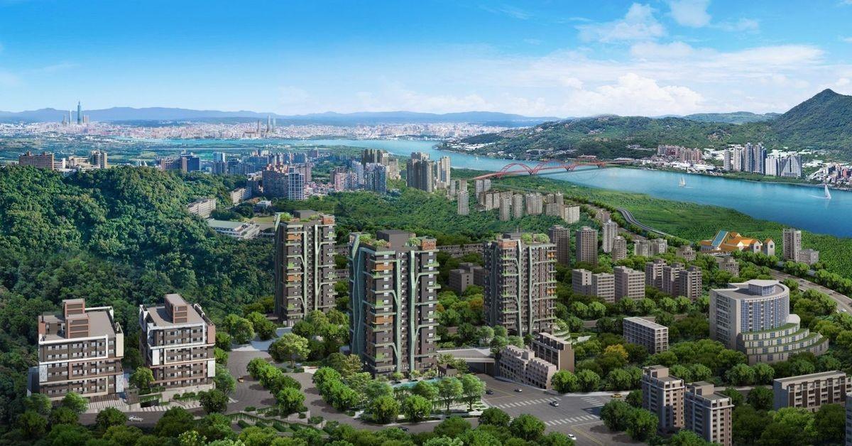 森原樹擁有萬頃樹海環繞、山河海美景,享有便捷成熟生活圈,但不受繁華喧鬧聲所擾,讓離不開都市又嚮往自然的人們,回到家就能徹底放鬆。(圖為基地3D示意圖)