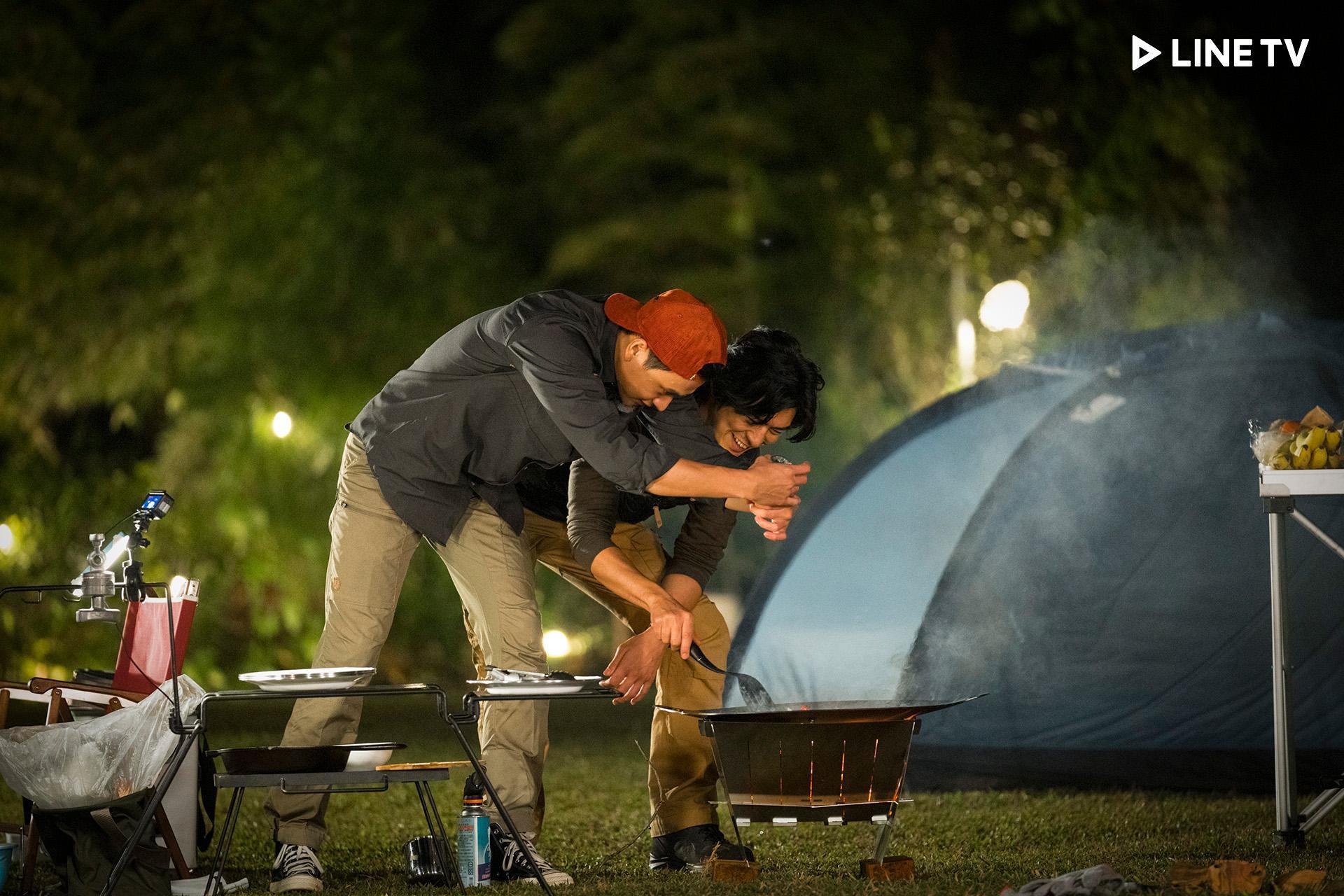 陳柏霖、劉冠廷錄影展現兩人好交情。（LINE TV提供）
