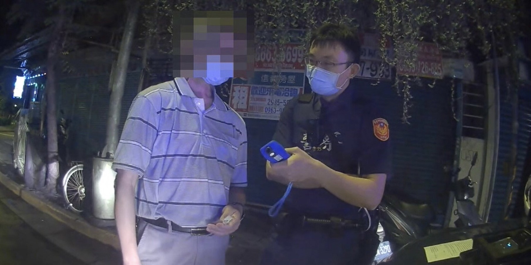 男拒酒測造重罰18萬、吊照、扣車、扣牌。（翻攝畫面）