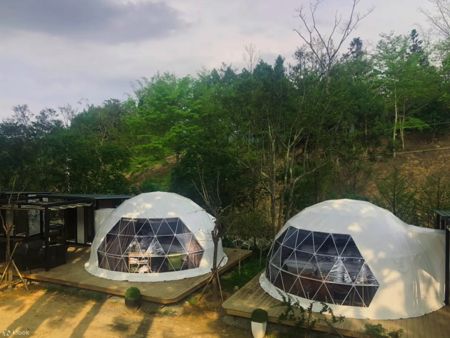 星空帳獨特的設計讓陽光充滿每一個角落。(Klook提供)