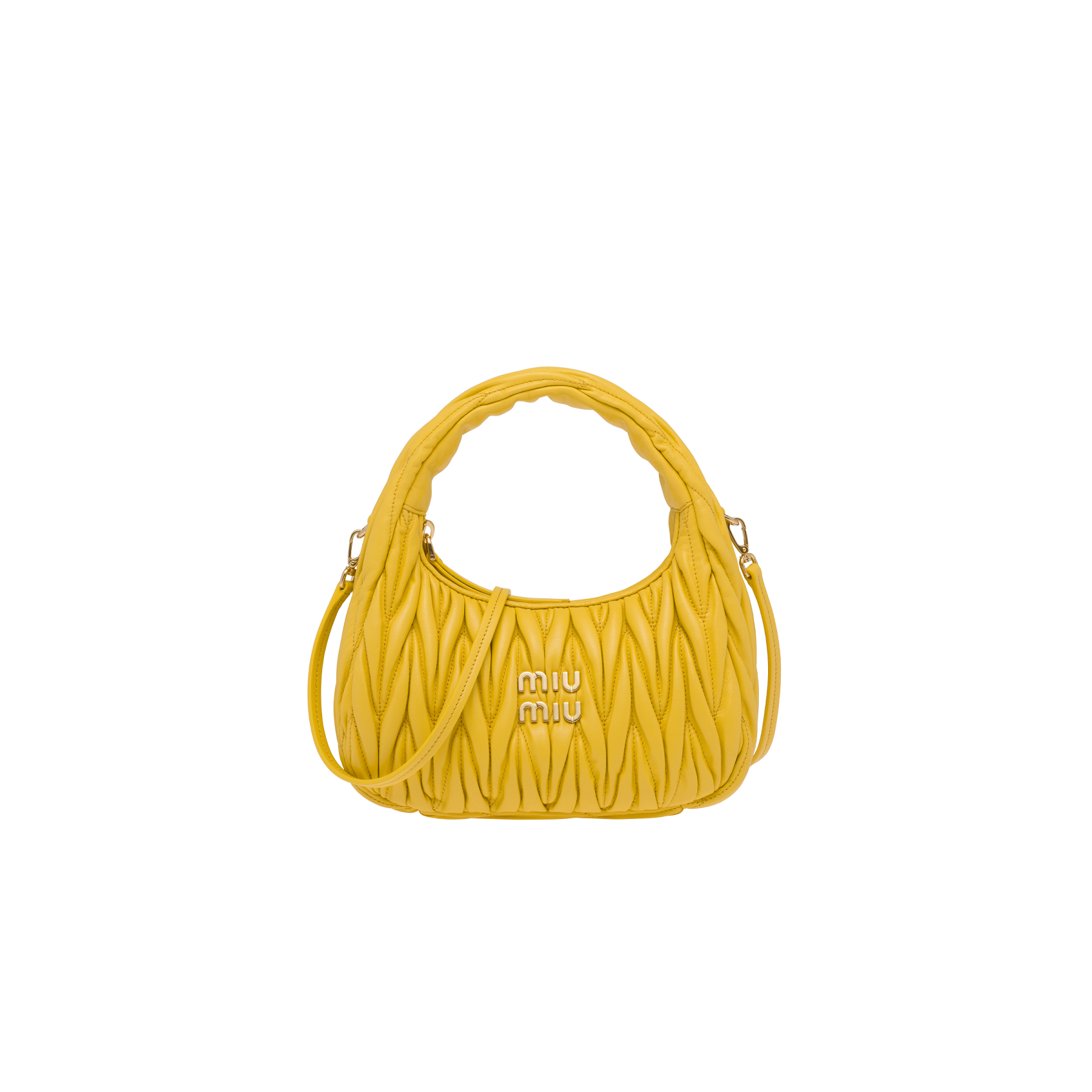 Miu Wander 軟皮革手提肩背包 $63,000(miu miu提供)