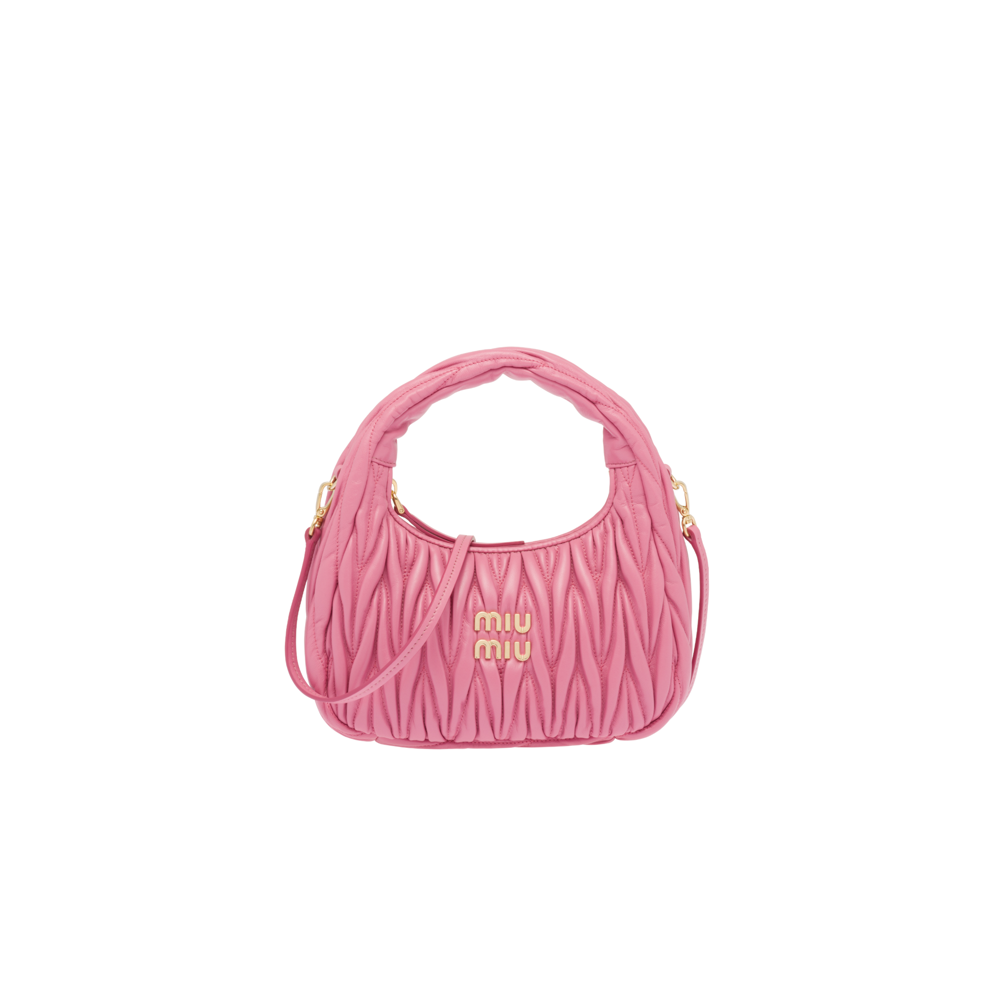 Miu Wander 軟皮革手提肩背包 $63,000(miu miu提供)