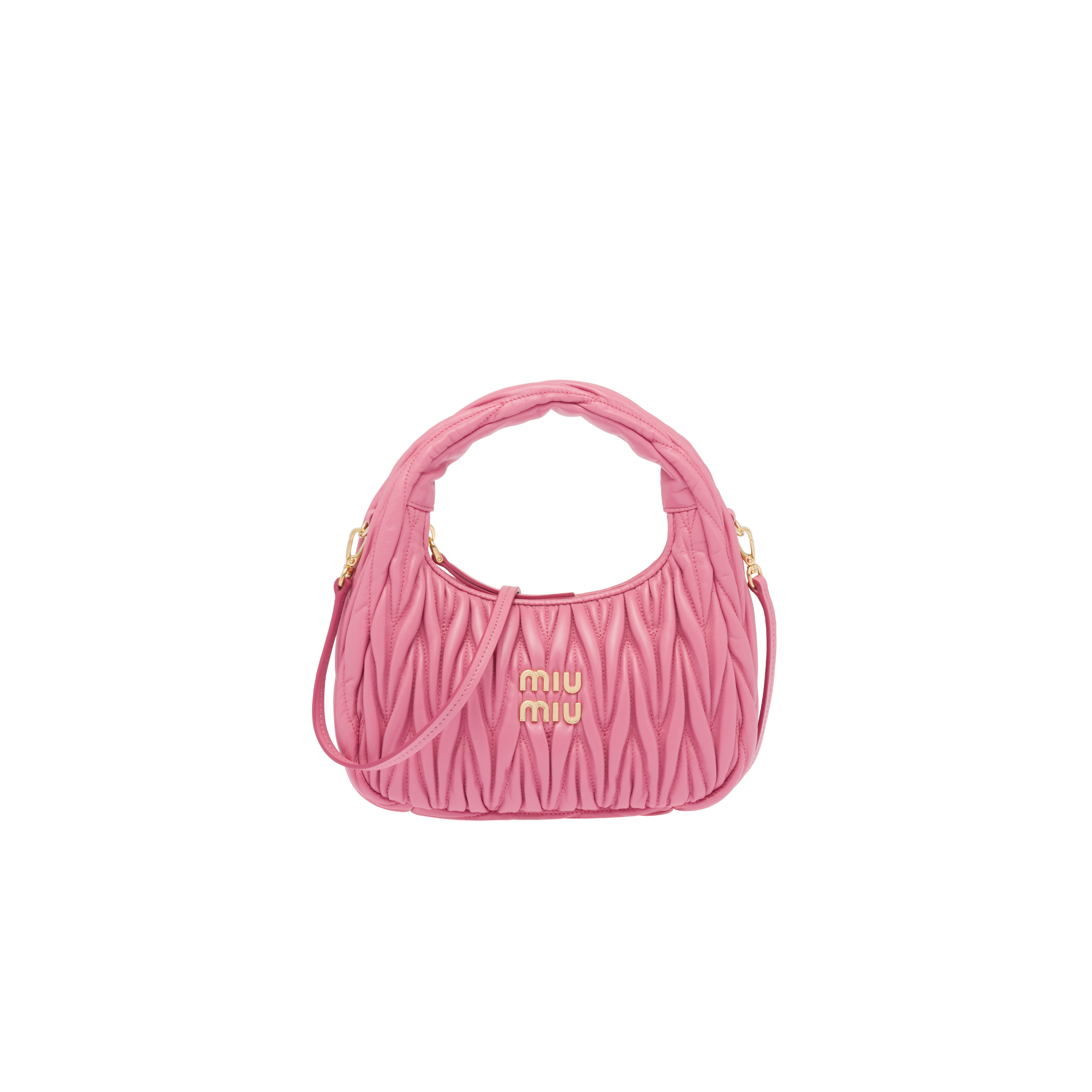 Miu Wander 軟皮革手提肩背包 $63,000（miu miu提供）