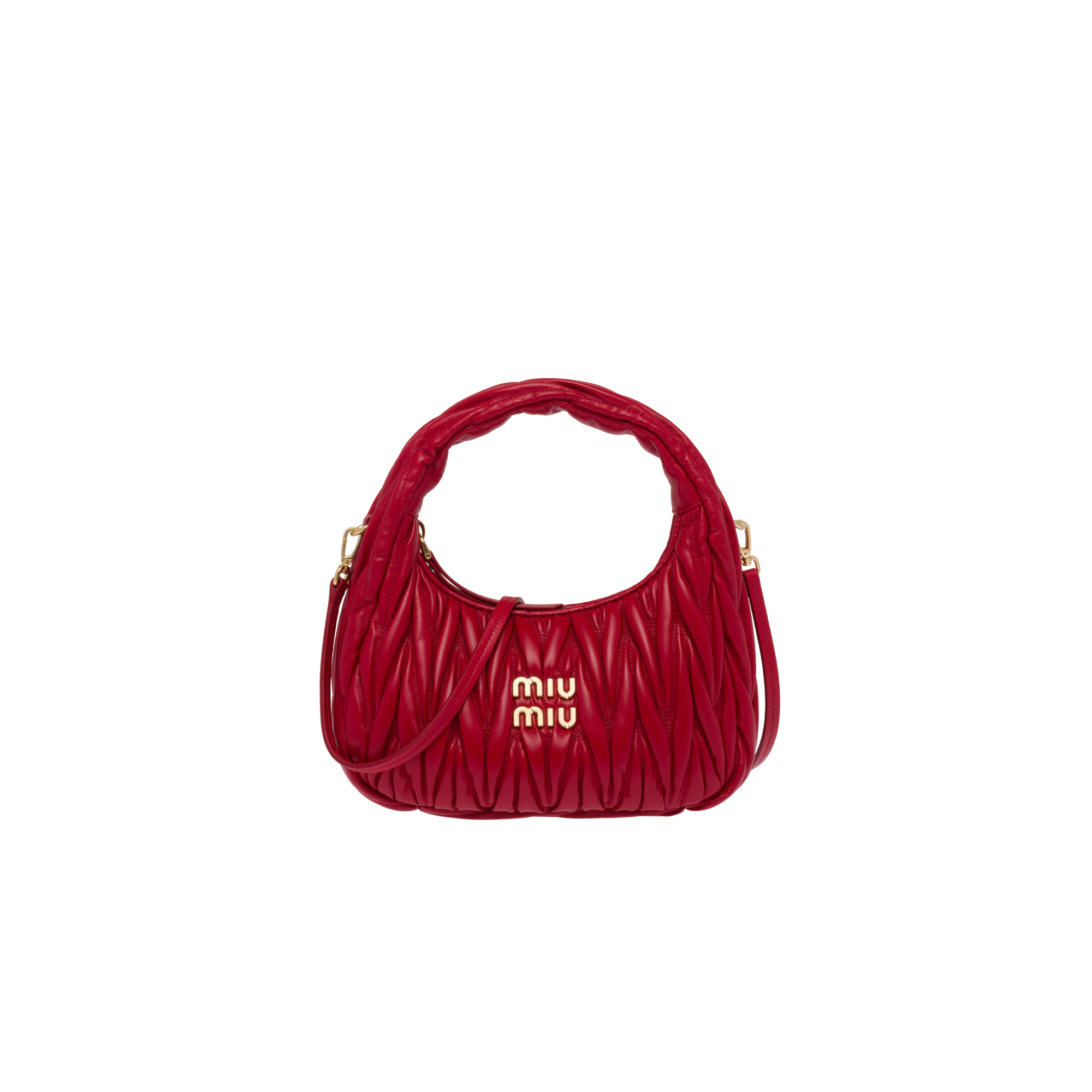 Miu Wander 軟皮革手提肩背包 $63,000(miu miu提供)