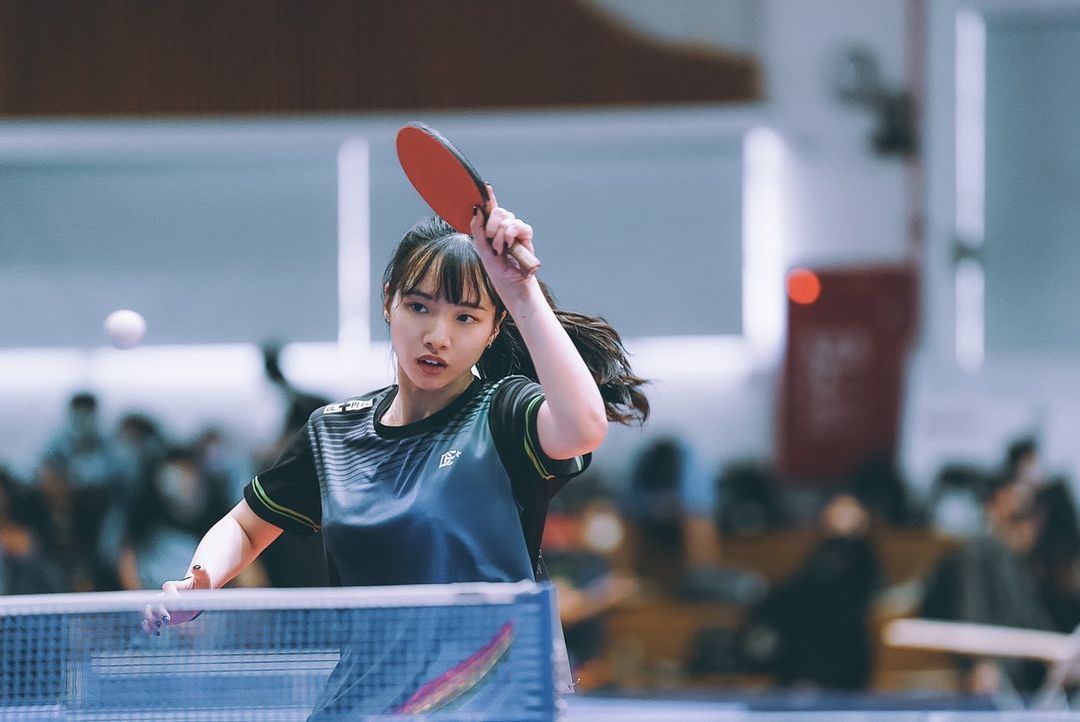 獲得全大運桌球女單銅牌的張琬清，以超仙的顏值及好球技近日在網路上爆紅。（翻攝自張琬清Instagram）