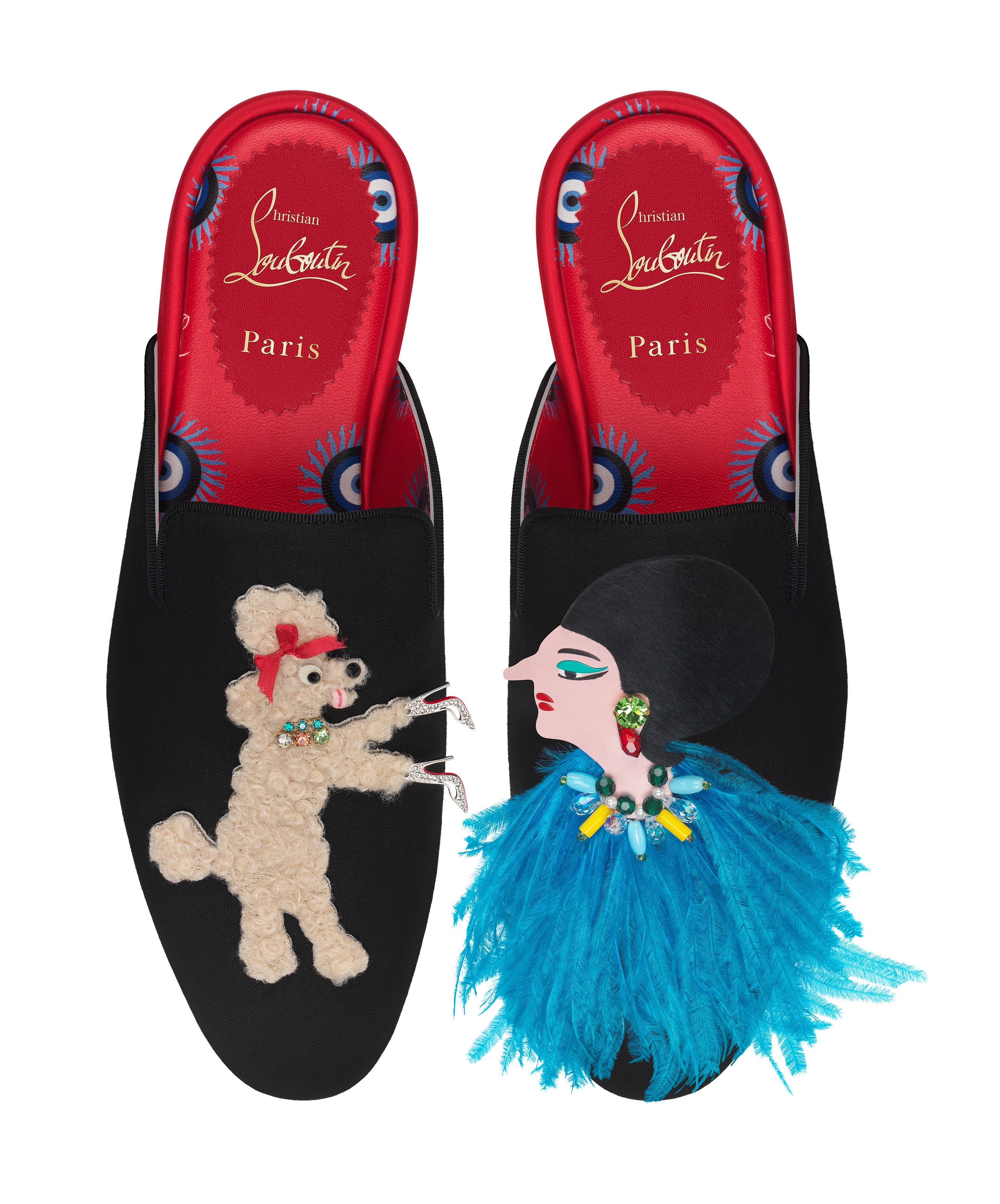 擔任導遊的Tependris小姐和她乖巧的貴婦犬Pepe成為鞋面主角。（Christian Louboutin提供）