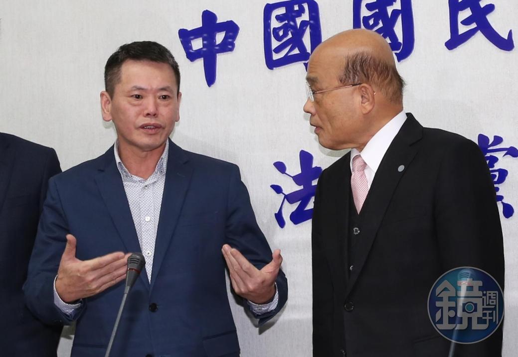 林為洲(左)告發蘇貞昌(右)造謠,卻因中正一分局移送少了一個步驟被法院裁定不受理。(本刊資料照)