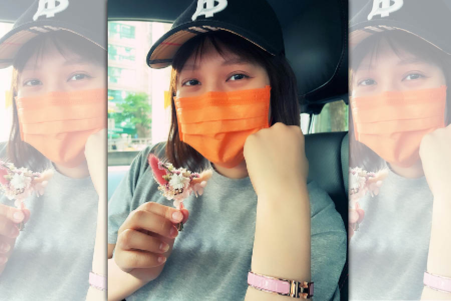 朱芯儀手術完之後，發文報平安。