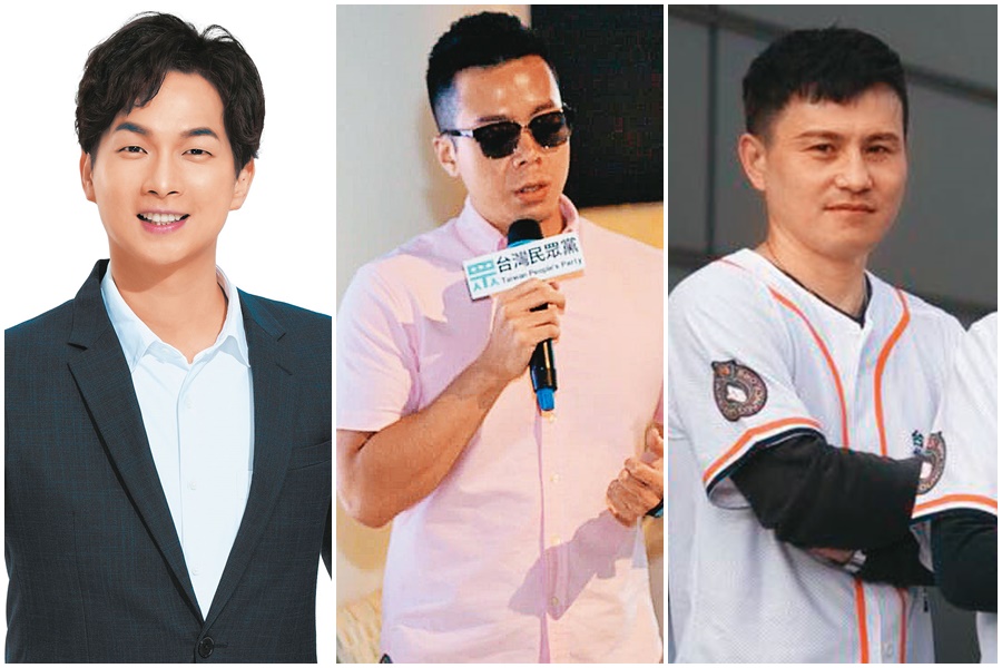黃珊珊尚未成立競選辦公室,但背後有「鐵三角」陳宥丞(左起)、劉瀛仁、張家銘替她操盤。