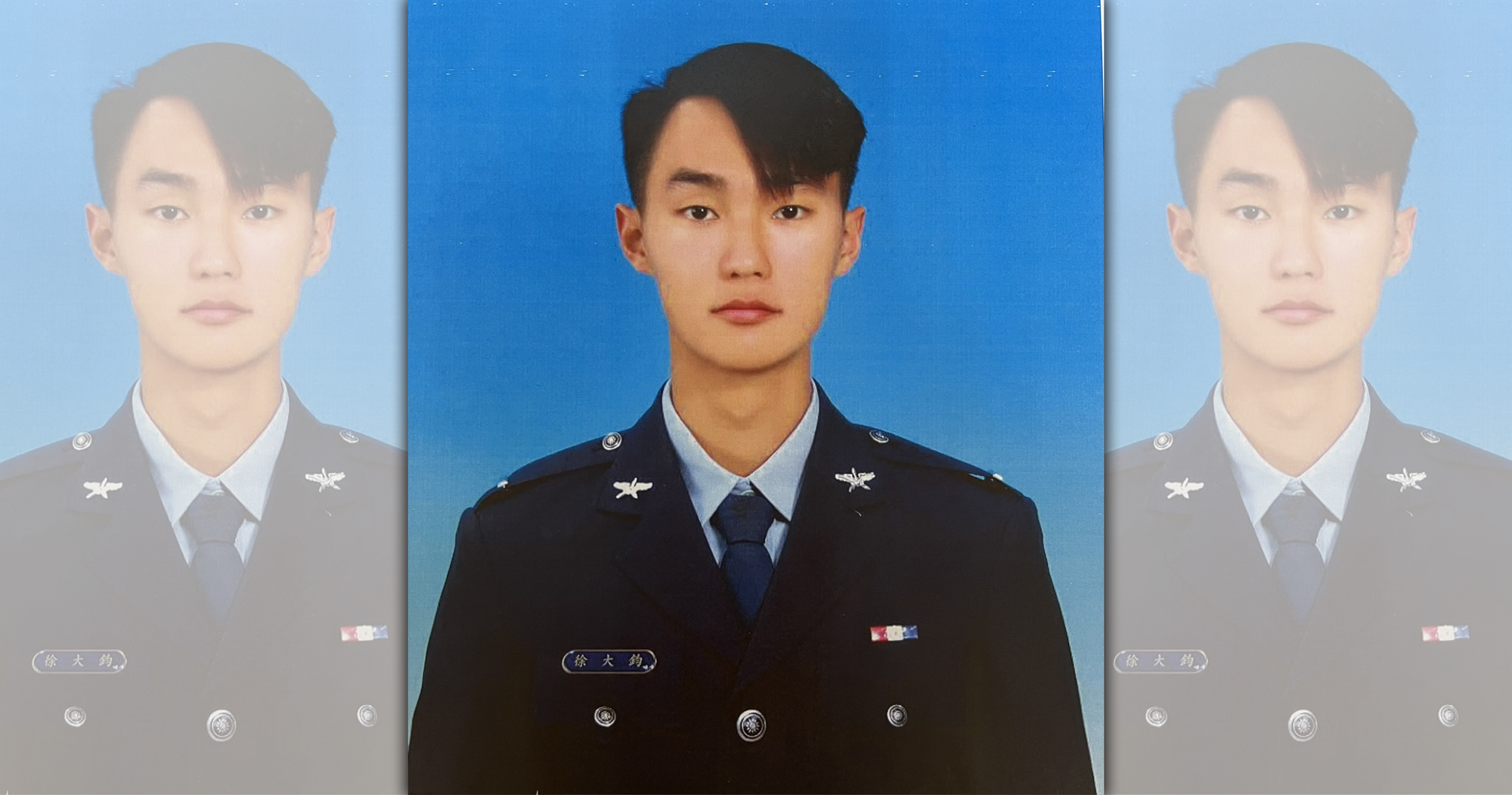 今日進行飛行訓練時發生事故殉職的徐大鈞,上個月才剛過完23歲生日。(國防部提供)