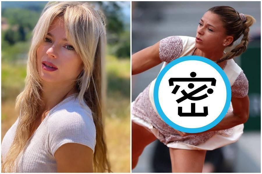 義大利網球女將喬琪印為球衣胸前的贊助商LOGO太顯眼，被主審關切。（翻攝自Camila Giorgi IG、臉書）