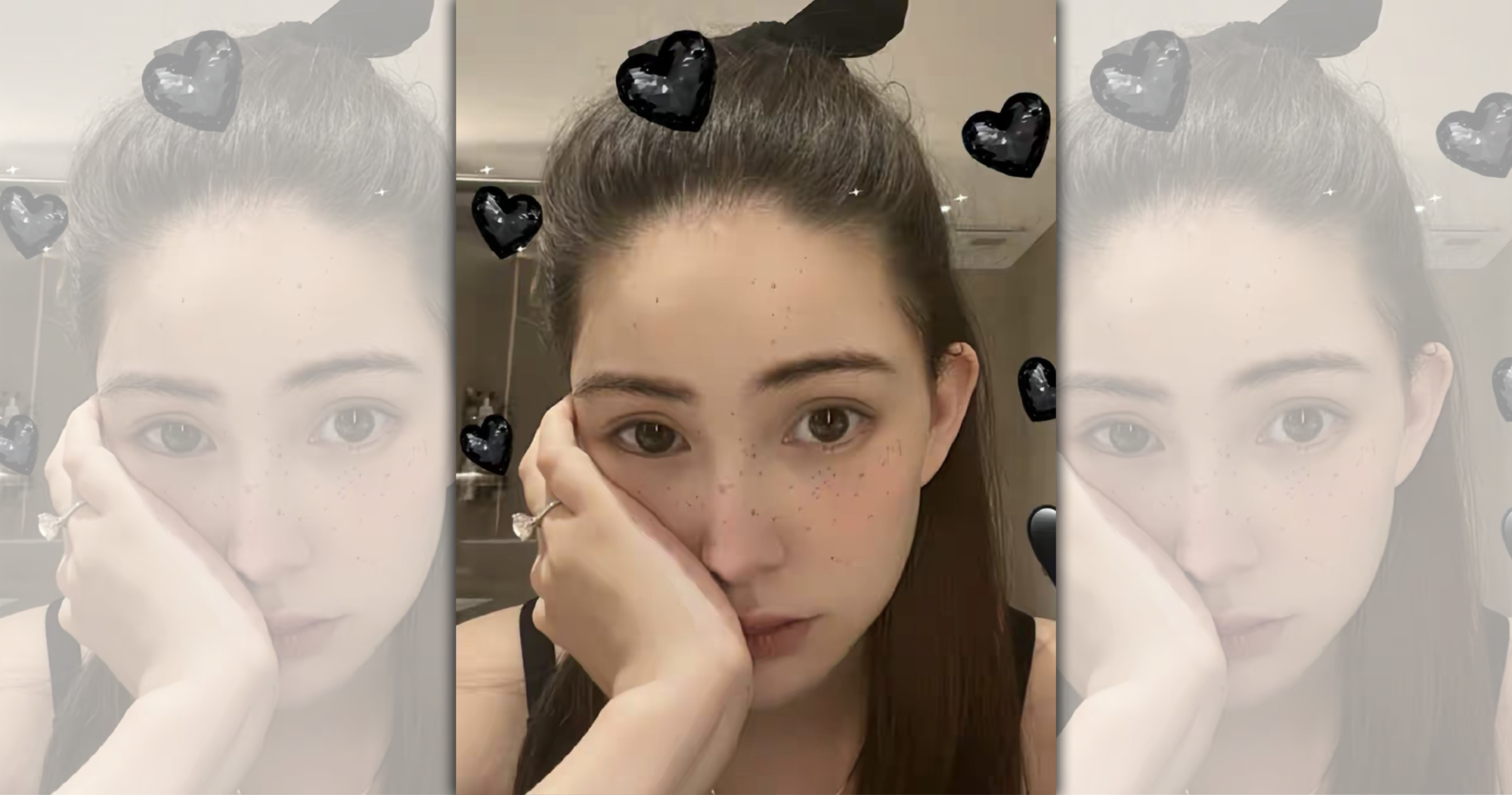 昆凌右手無名指上的鴿子蛋鑽戒,相當吸睛。(翻攝自昆凌IG)