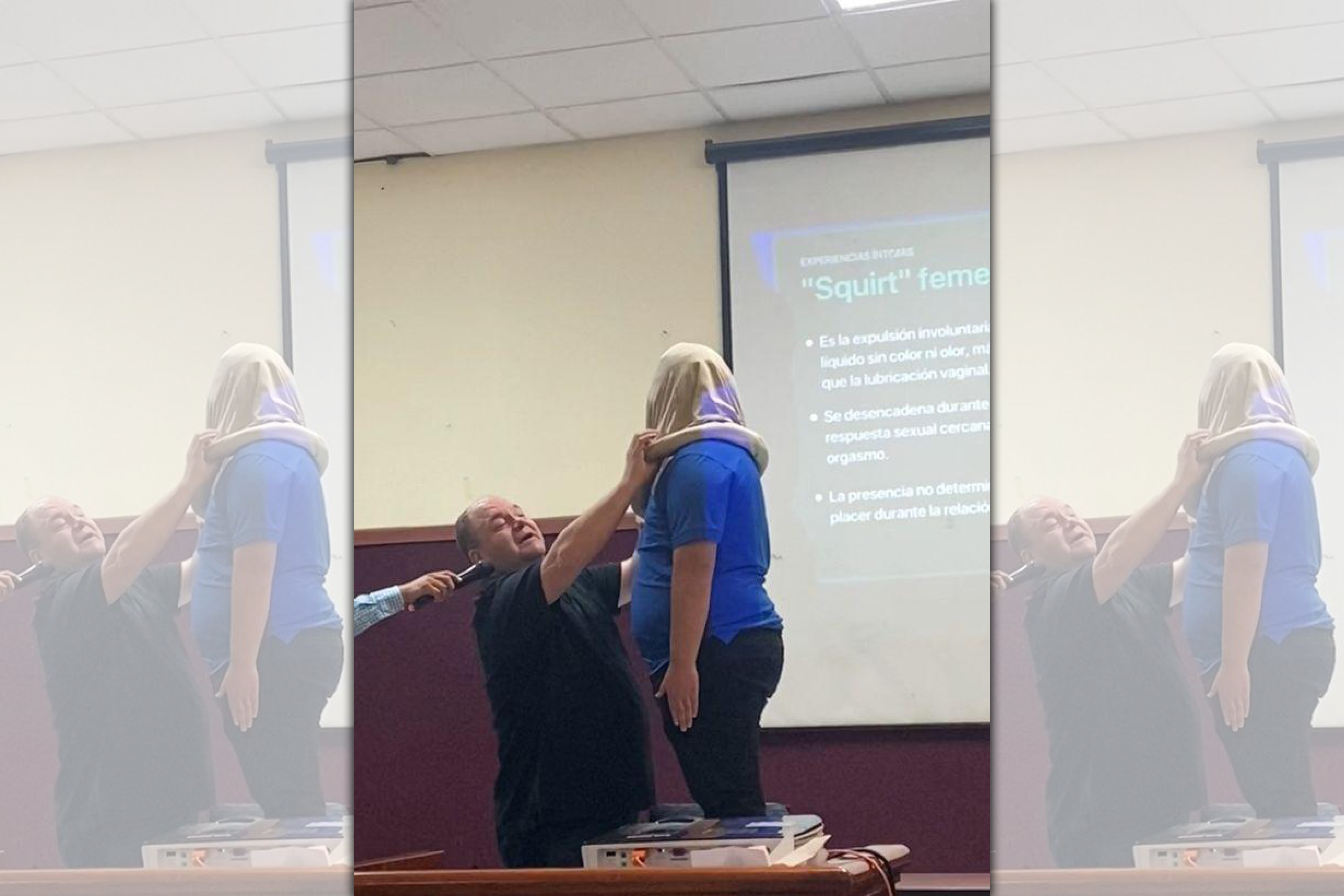 墨西哥一名教師教導學生性教育，引起熱議。（翻攝自推特）