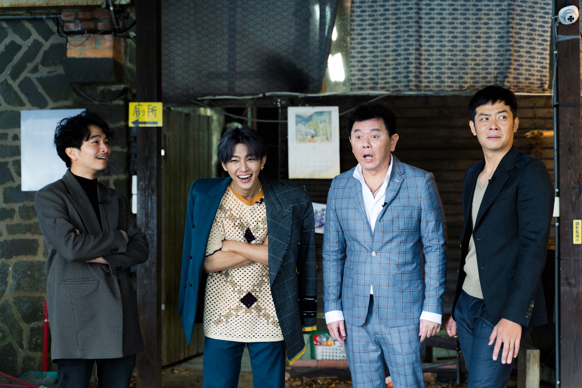 TVBS旗下藝人楊銘威（左起）首次從戲劇跨足綜藝，在與炎亞綸、庹宗康與姚元浩合作的《來吧！營業中》展現高EQ，成功圈粉。（TVBS提供）