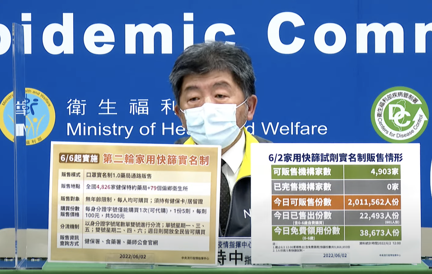 陳時中表示，端午節就吃粽子。（翻攝疫情記者會畫面）