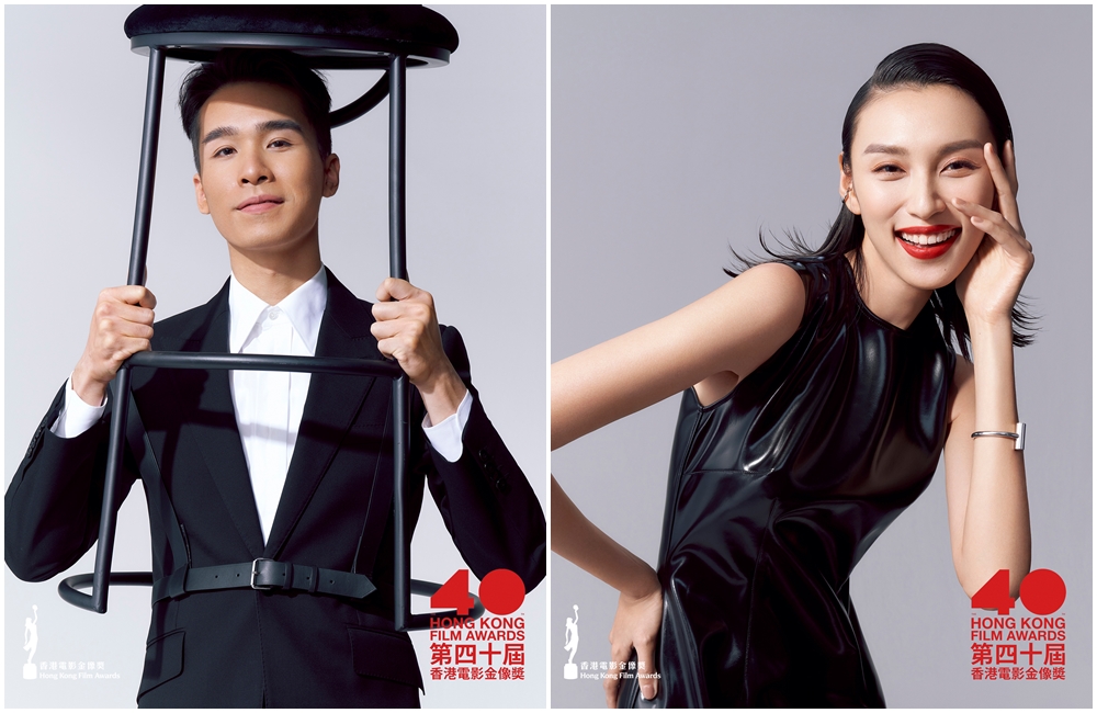《媽媽的神奇小子》梁仲恆（左）角逐最佳新演員，還入圍爭奪影帝寶座。身穿黑色連身裙，笑容燦爛的王丹妮（右）憑《梅艷芳》角逐最佳新演員，還入圍爭奪影后。（香港電影金像獎提供）