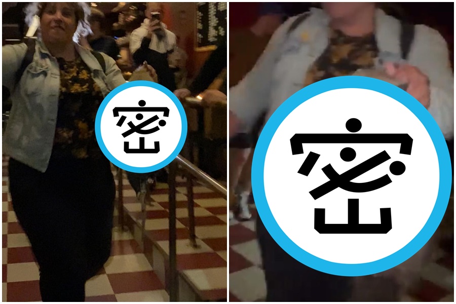 布魯克林一間酒吧遭一隻負鼠誤闖，來自阿拉斯加的莎拉成功替大家解圍。（翻攝自greenpointers IG）