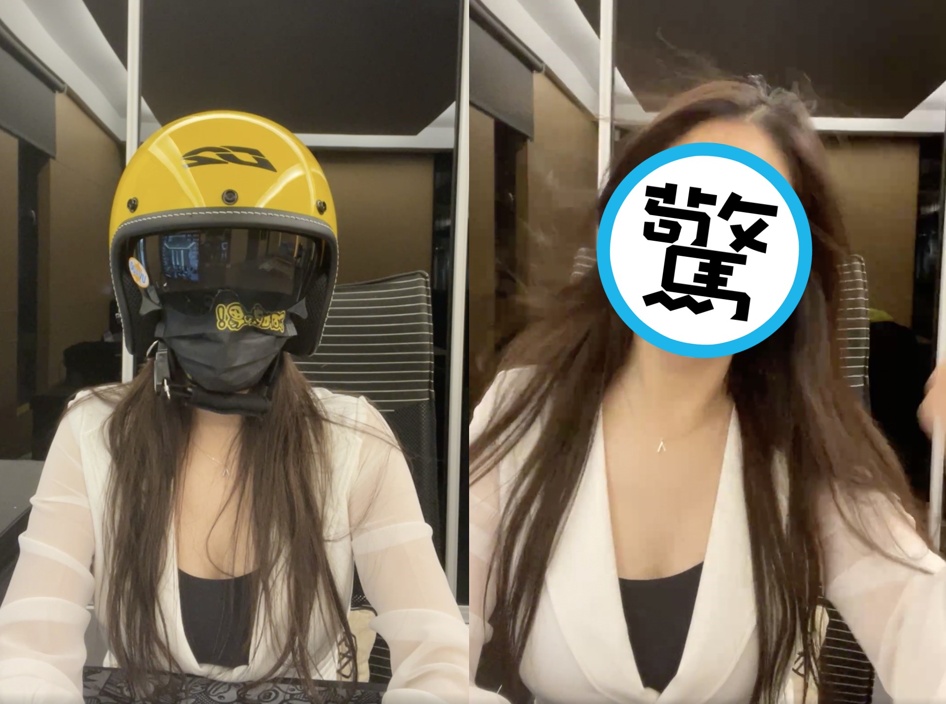 廖老大的老婆在直播上露臉，充滿仙氣的她，讓不少網友認為女兒廖芸神複製完美基因。（翻攝廖老大臉書）