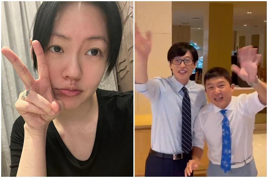 小S收到劉在錫和曹世鎬錄的影片,樂喊「我是不是要準備進軍韓國啦!」(翻攝自小S 徐熙娣臉書)