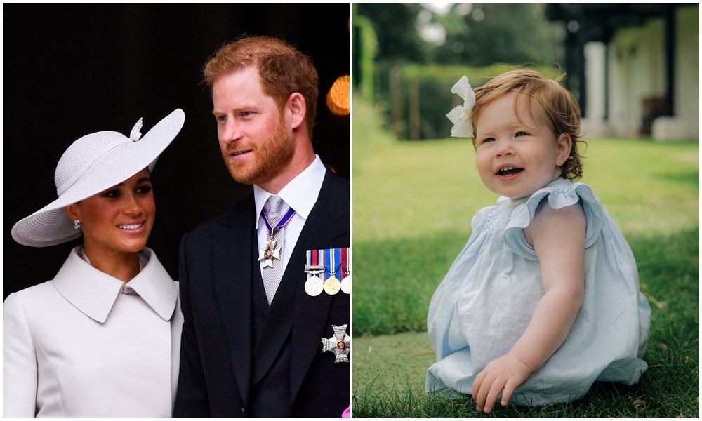 哈利與梅根日前公開女兒莉莉貝的正臉照。（翻攝The Royal Family臉書／ Misan Harriman推特）