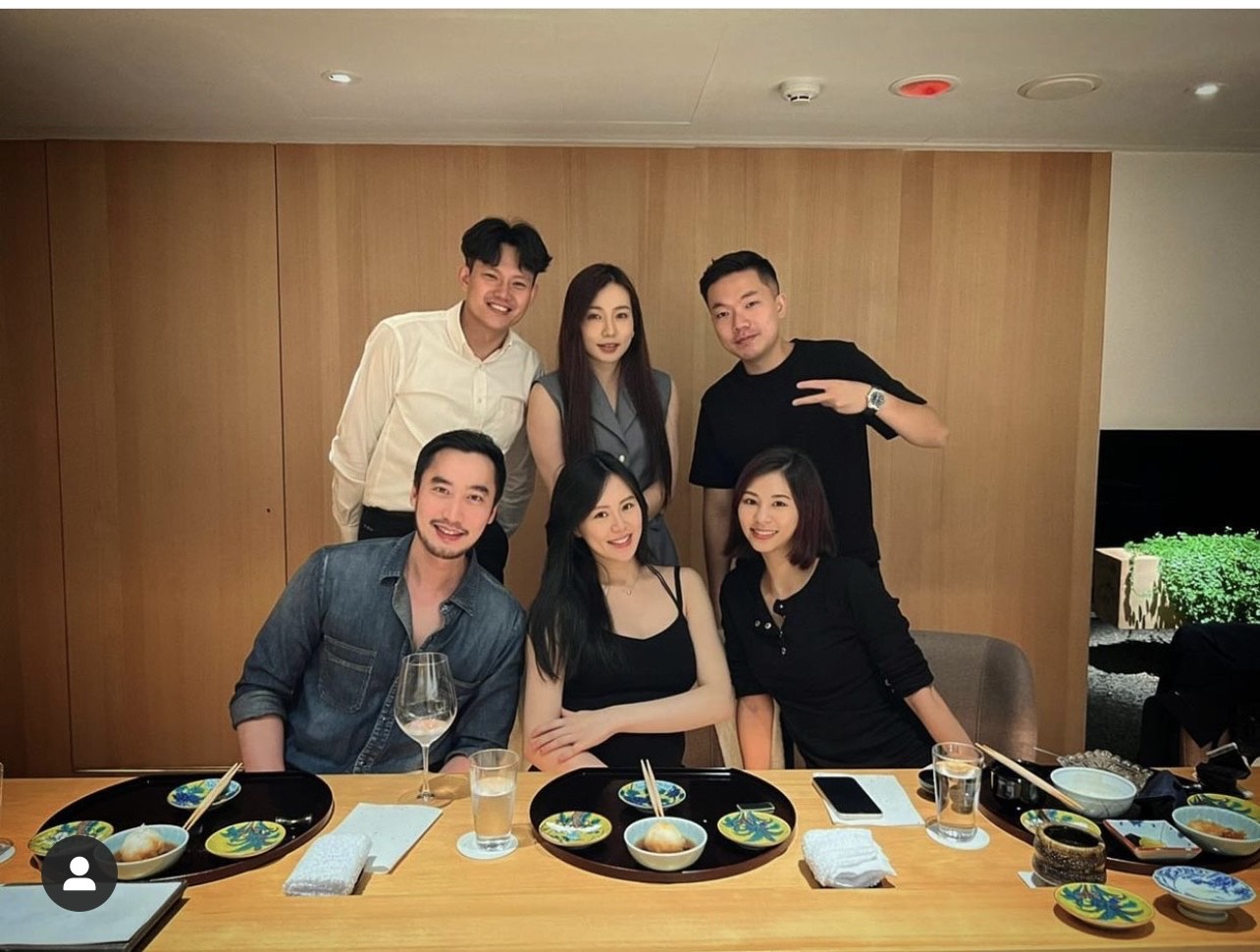 賴弘國(左)的第三任老婆Alice(中)懷孕6月,賴弘國將當爸爸了。(翻攝自賴弘國IG)