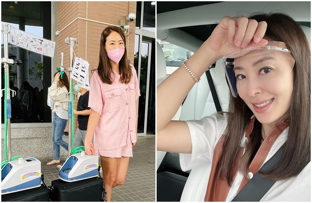 賈永婕親力親為到各大醫院送醫療器材。（翻攝賈永婕臉書）