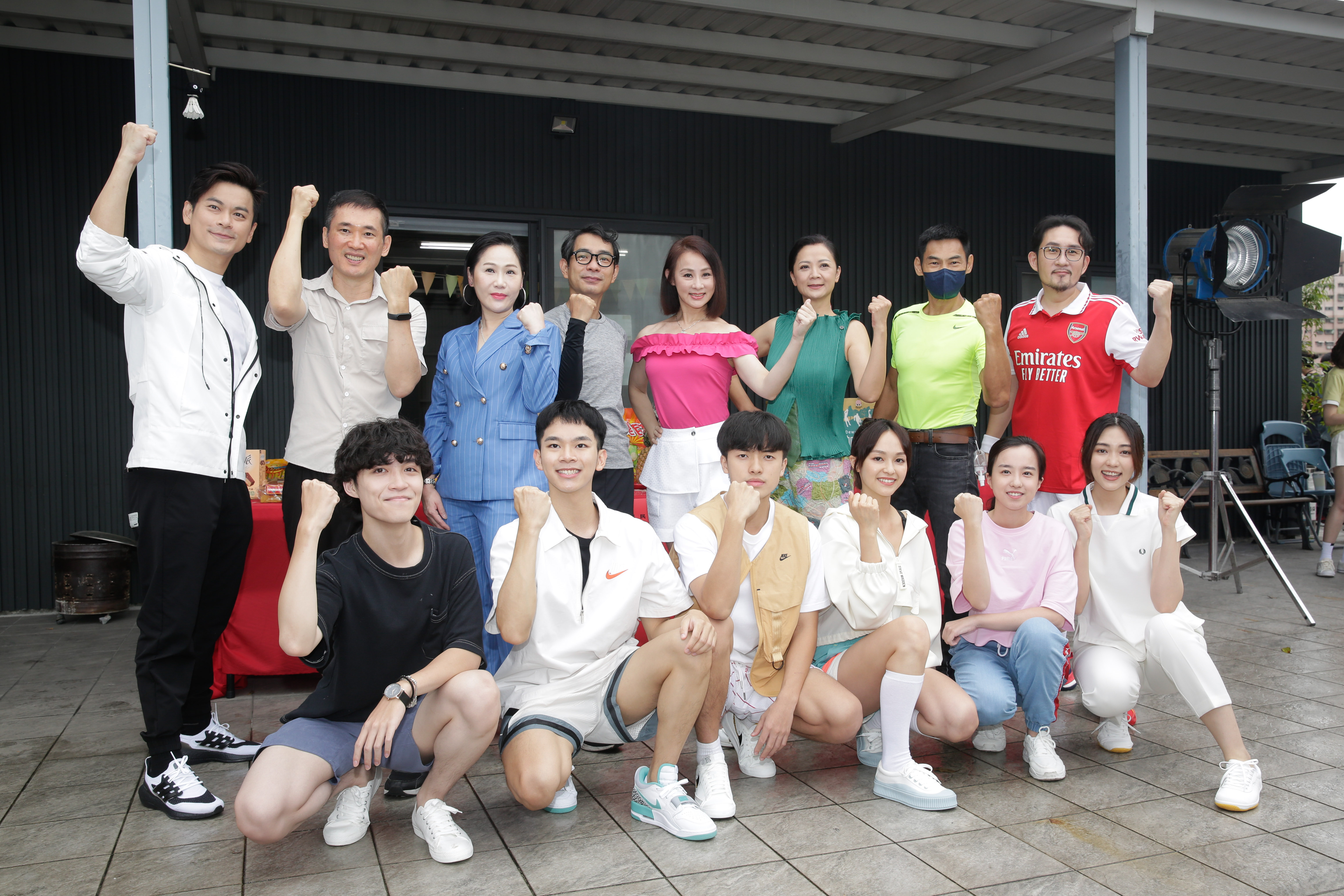 民視和馬來西亞Astro歡喜台推出《決勝的揮拍》台慶大戲,今演員齊聚一堂。