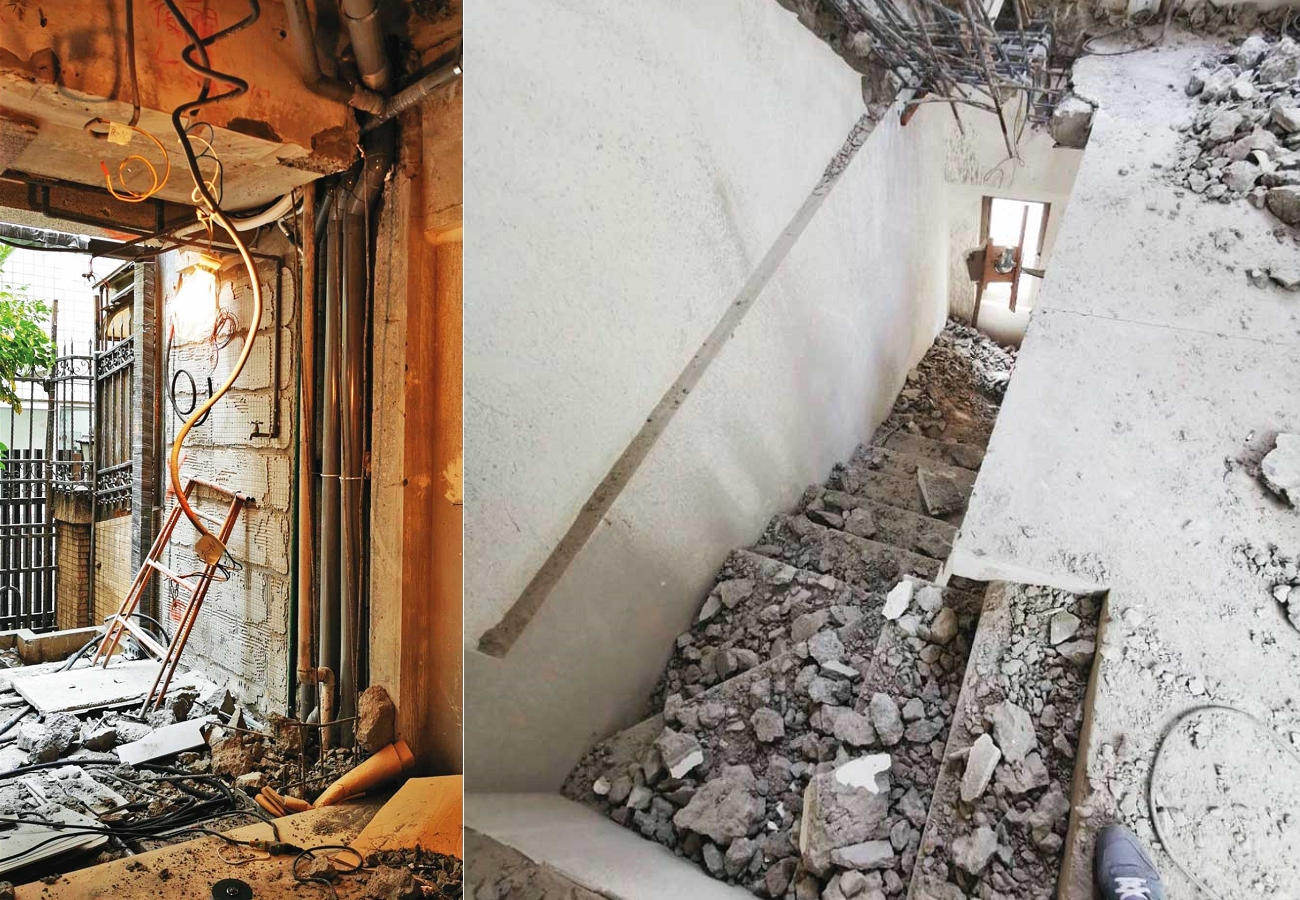 劉一瑄承攬裝潢工程後，拖了1年半仍未完工，最後無預警停工，且施工品質有諸多瑕疵。（讀者提供）