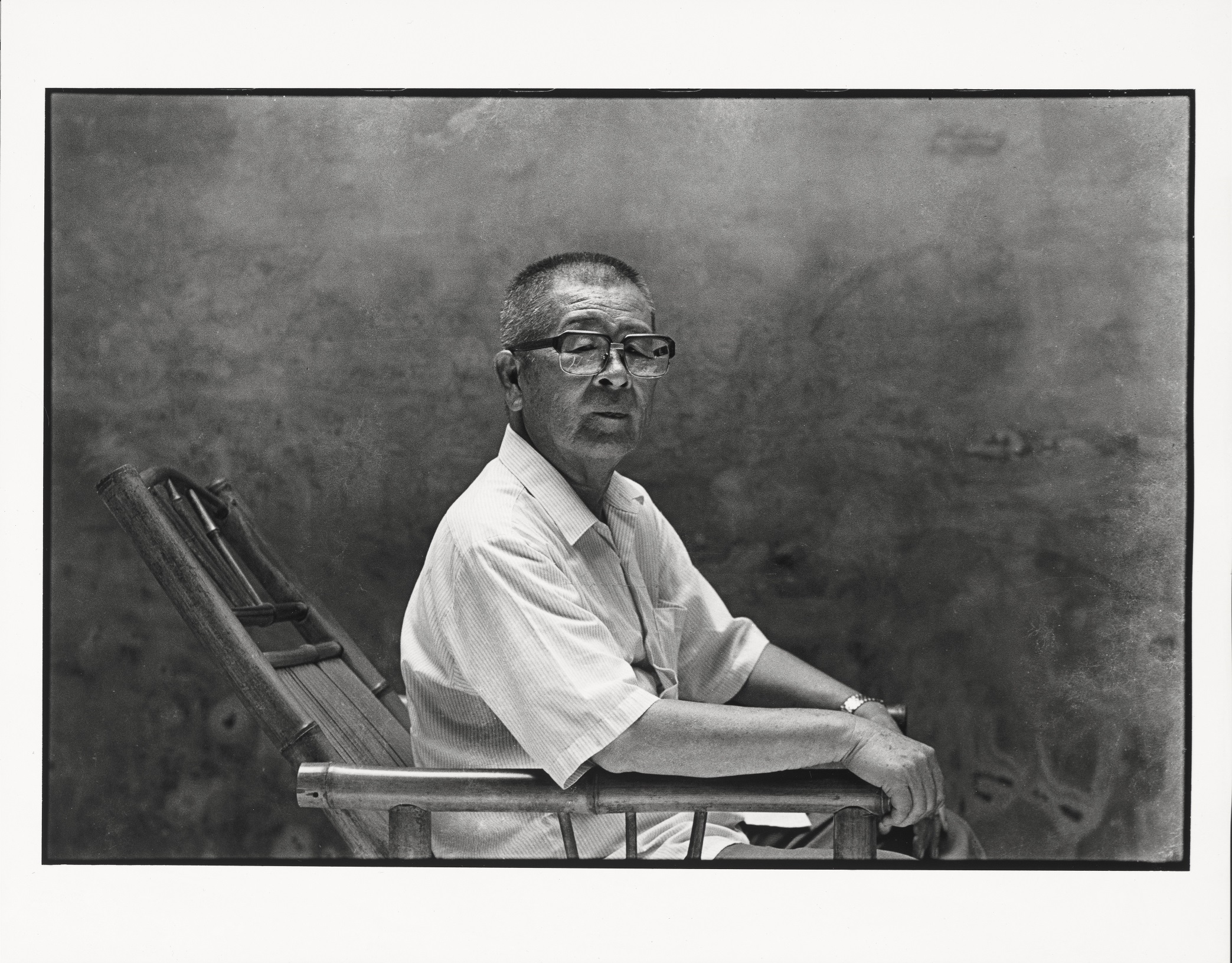 攝影師林柏樑拍攝的葉石濤照片，展現葉石濤獨特的氣質。（茂樹電影提供，攝影林柏樑）