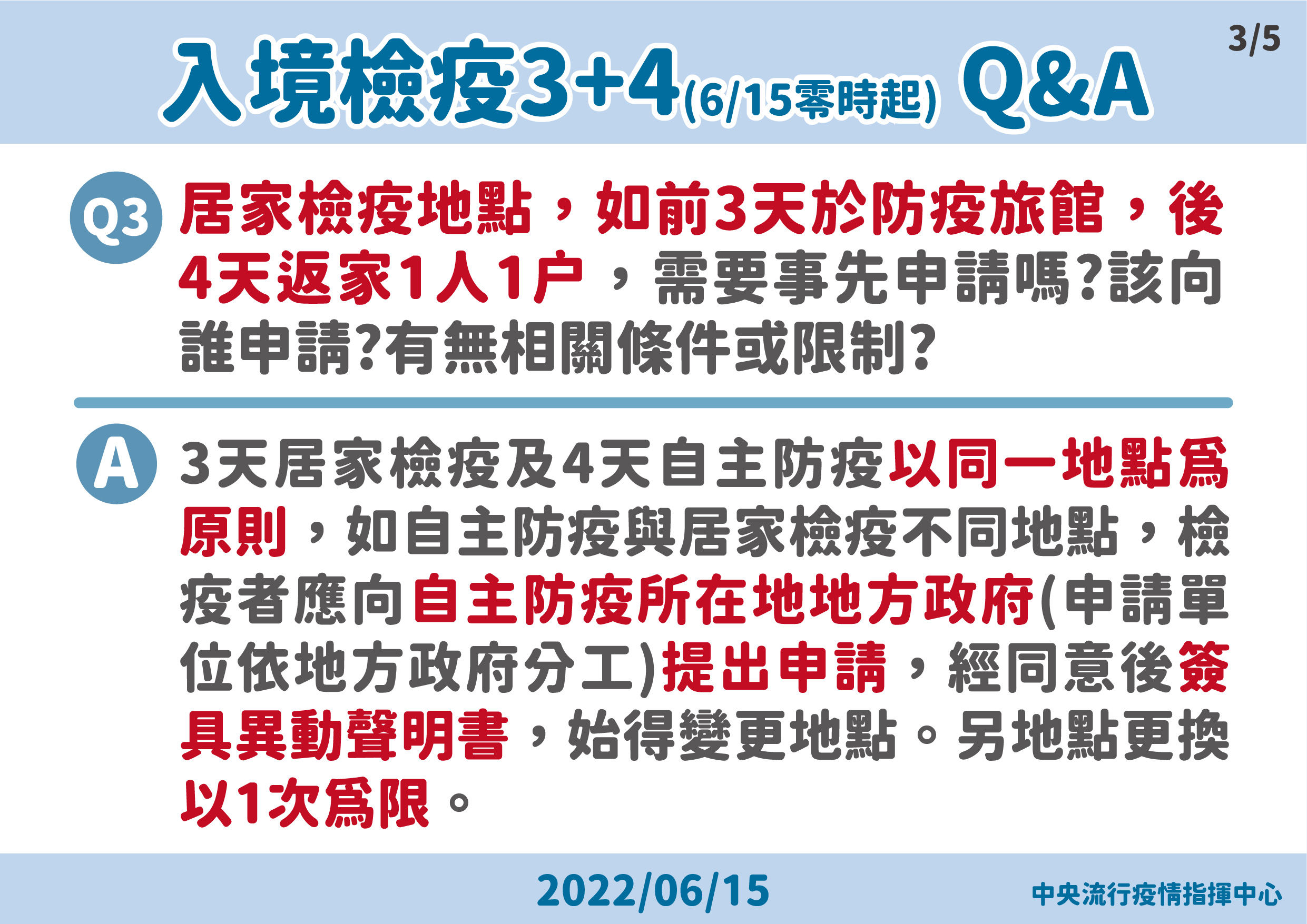指揮中心說明入境檢疫新措施。（指揮中心提供）