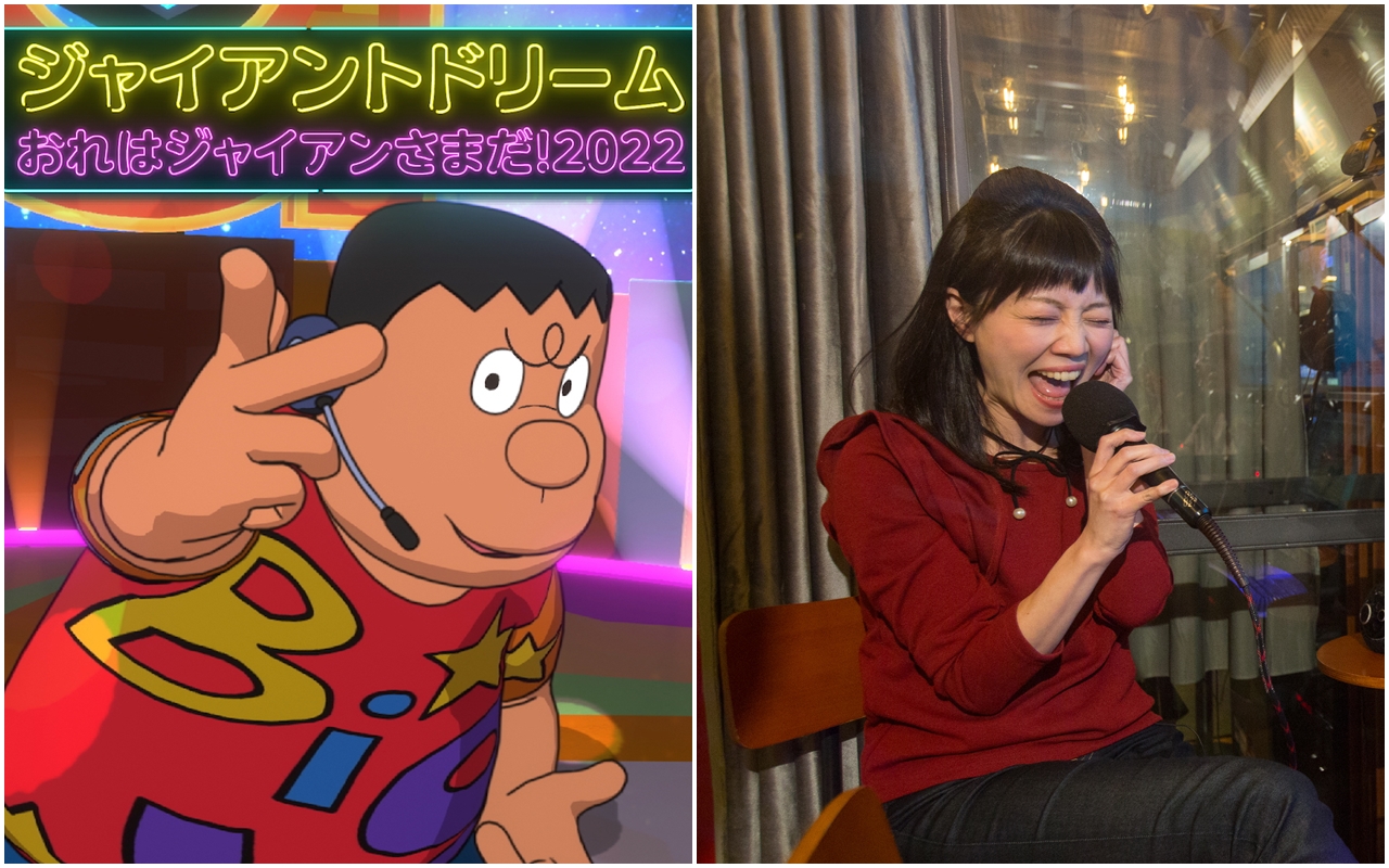 《哆啦A夢》的胖虎（左）宣布將推出專輯後，不少台灣網友都聯想到立委高嘉瑜（右）。（翻攝自@doraemonChannel推特／本刊資料照）