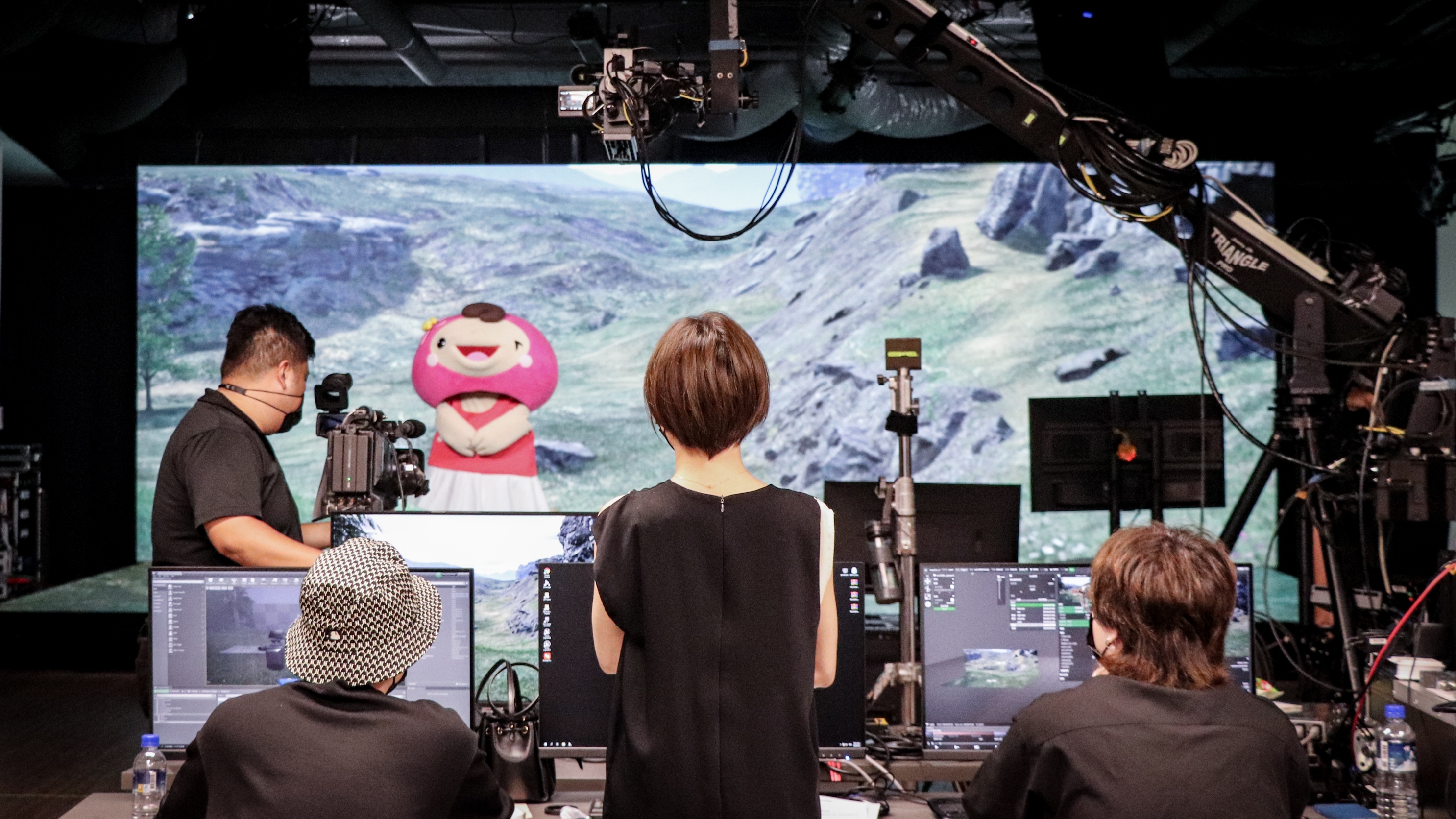 必應創造今年和工研院合作建置桃園陽光劇場的虛擬攝影棚。(必應創造提供)